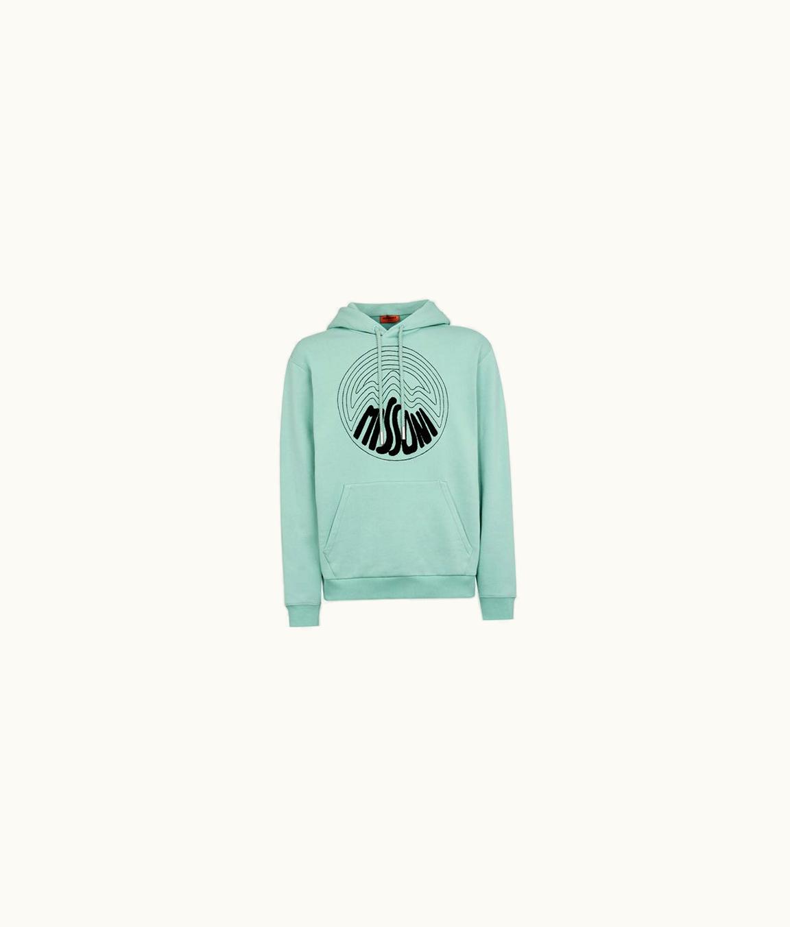 Missoni Missoni Hooded Sweatshirt With Long Sleeves Light Blue