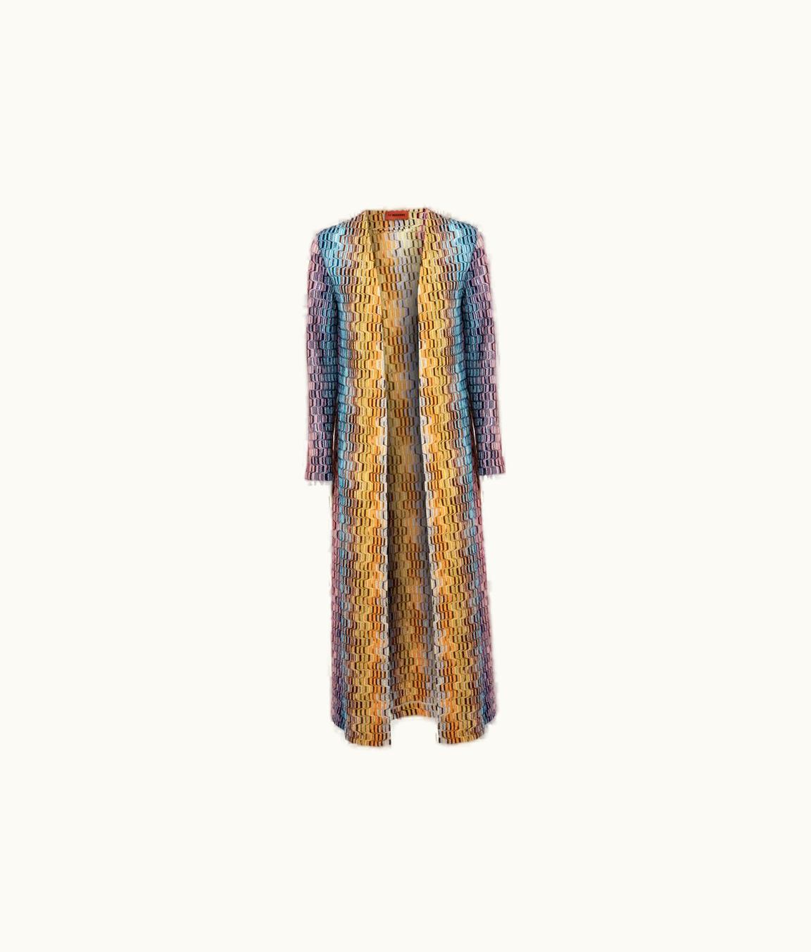 Missoni Missoni Long Cardigan With Multicoloured Lamé Greek Fret Motif