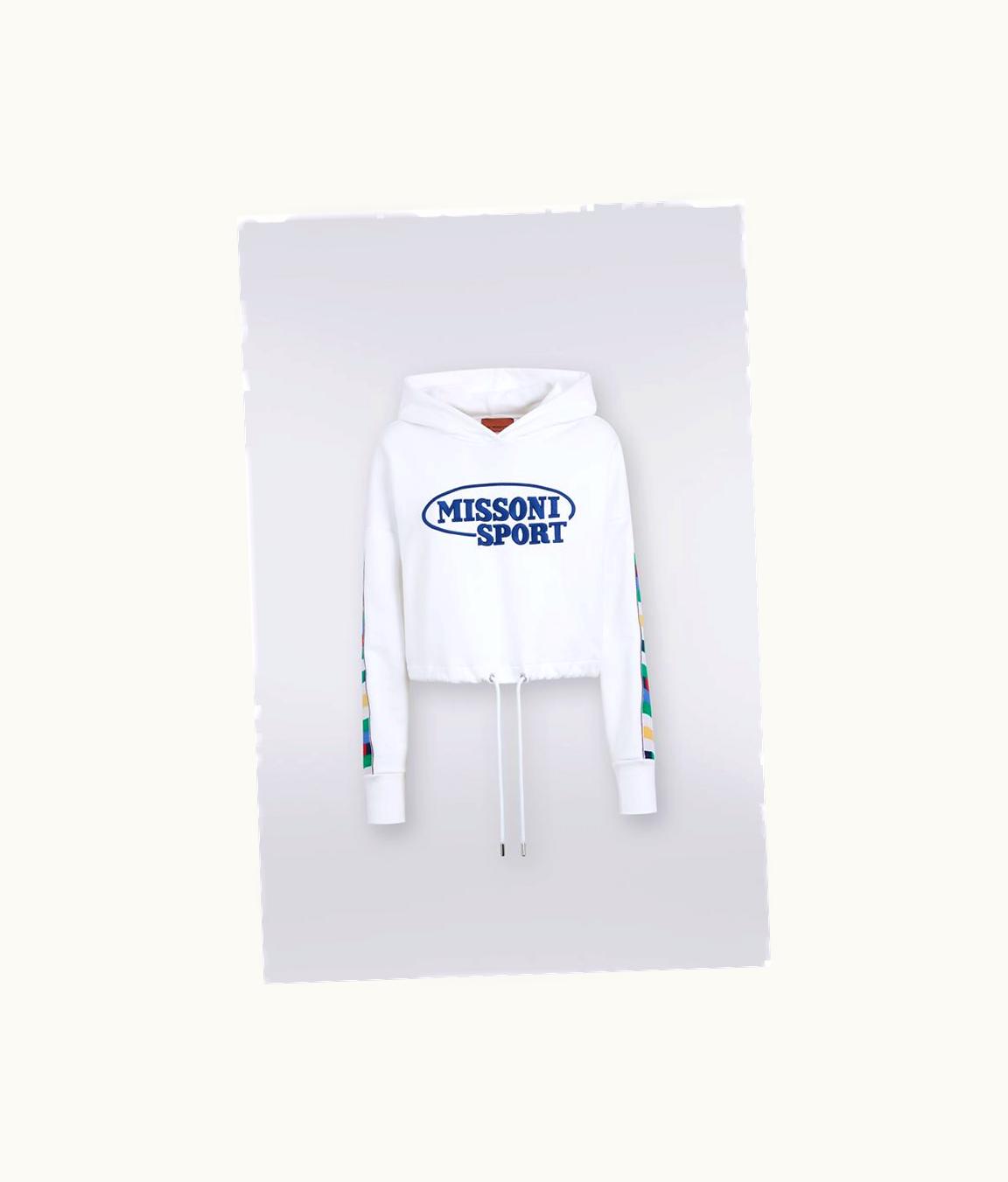 Missoni Missoni Hooded Cotton Sweatshirt With Legacy Logo Knit Bands UZ0150228