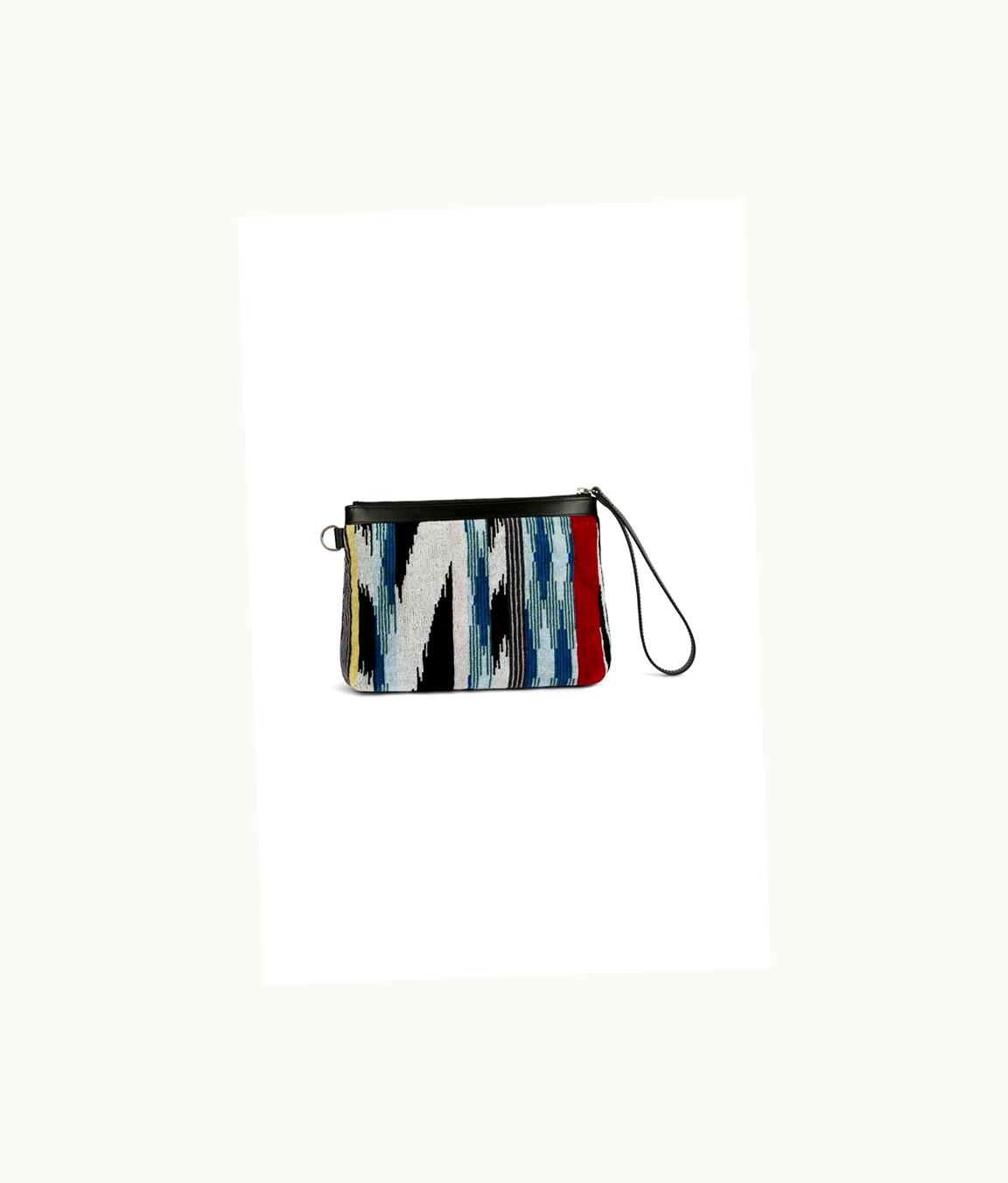 Missoni Missoni Rectangular Cotton Terry Beauty Case With Leather Borders UZ0150302