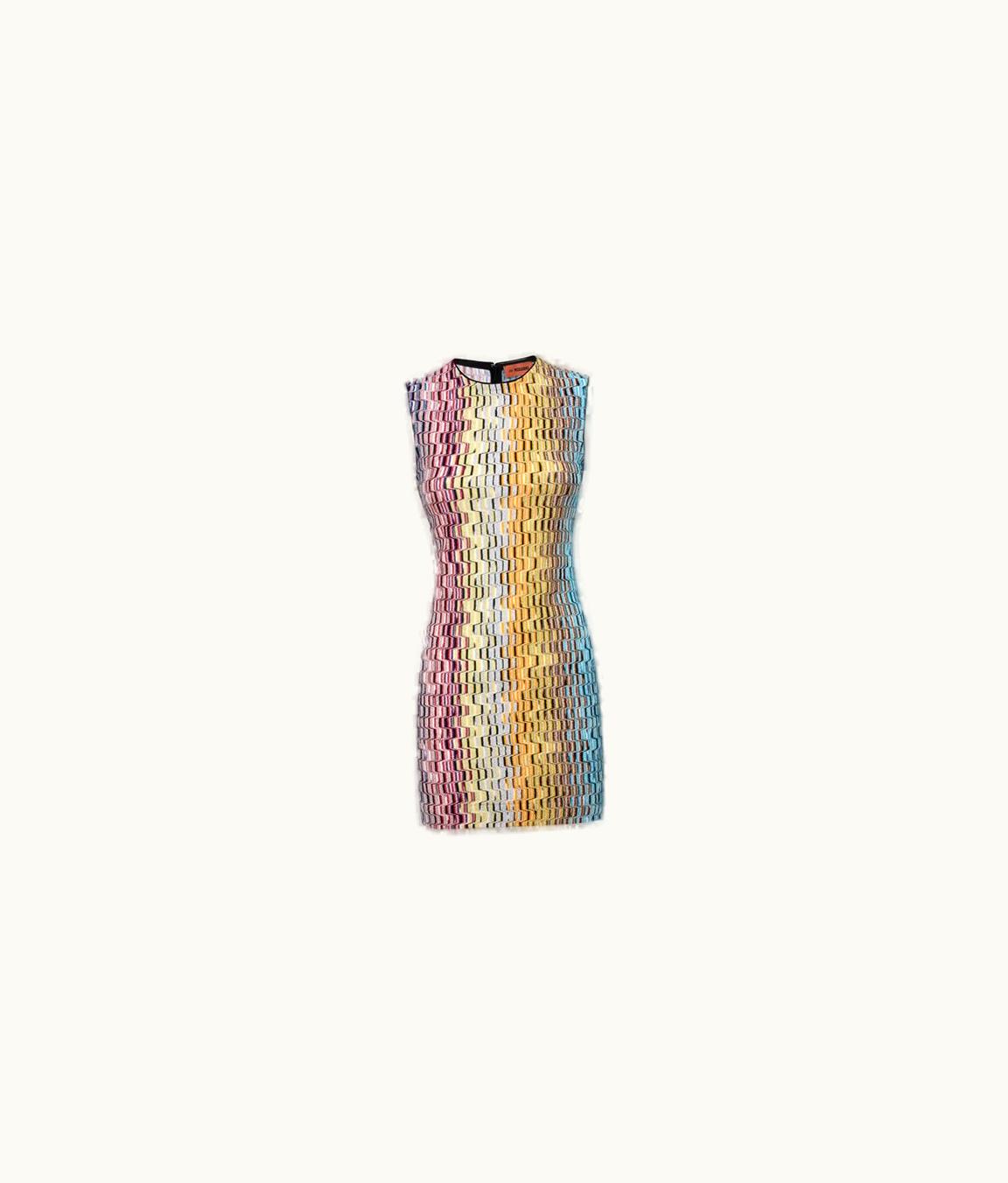 Missoni Missoni Sleeveless Mini-Dress With Greek Fret Motif And Lamé