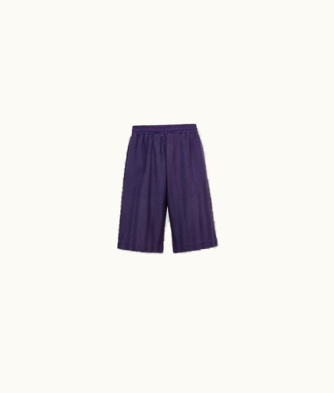 Missoni Missoni Cotton And Viscose Blend Bermuda Shorts With Zigzag Working
