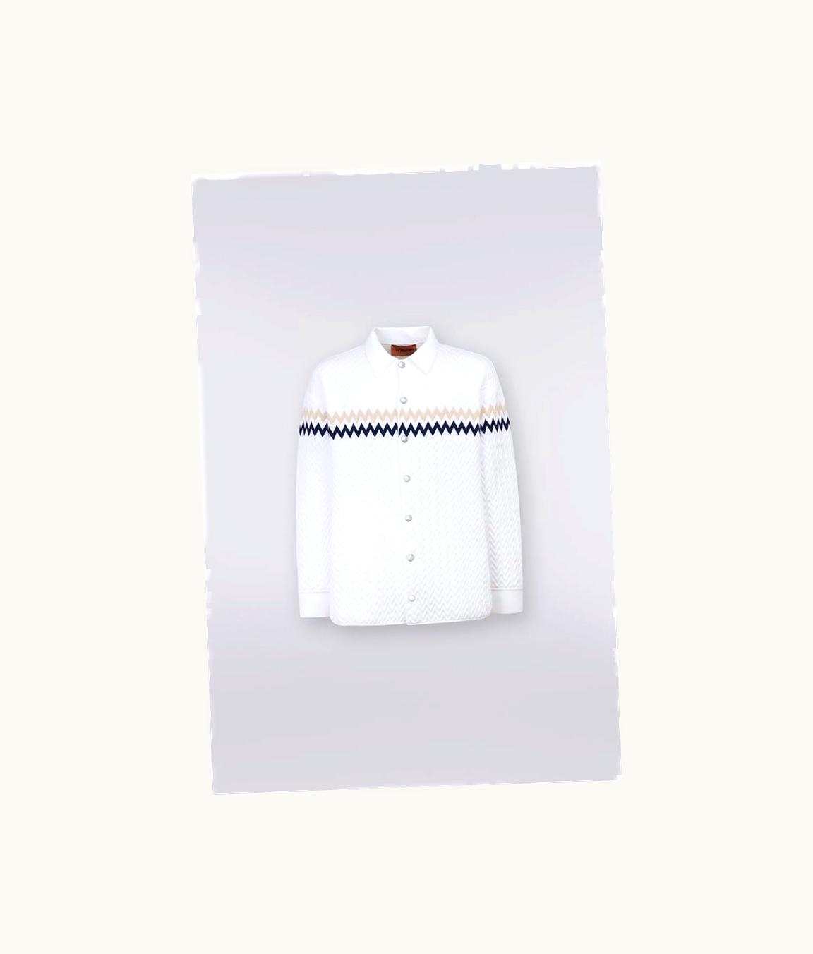 Missoni Missoni Nylon-Blend Overshirt With Zigzag Stitching And Contrasting Details