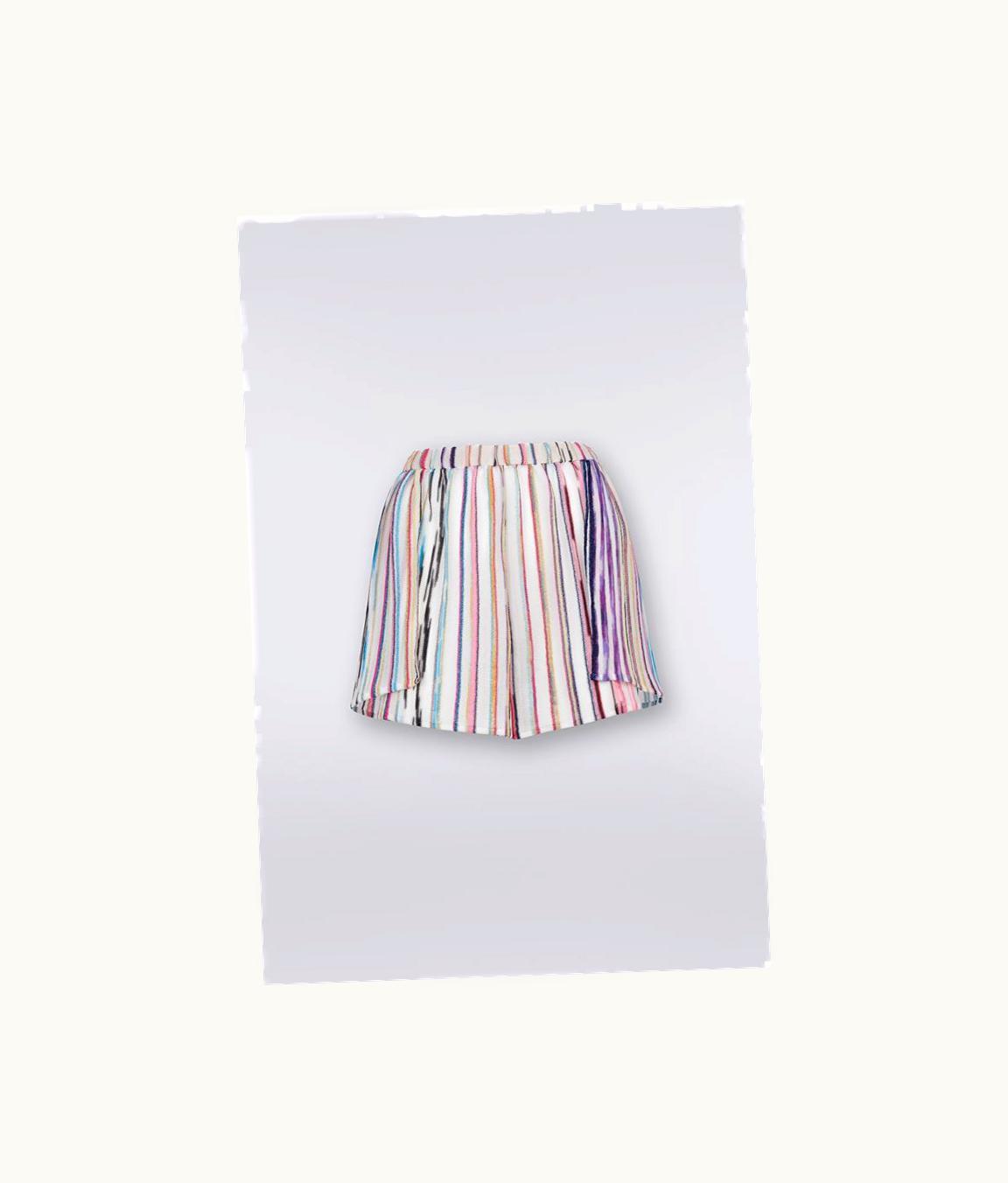 Missoni Missoni Multicoloured Vertical Striped Shorts With Lamé