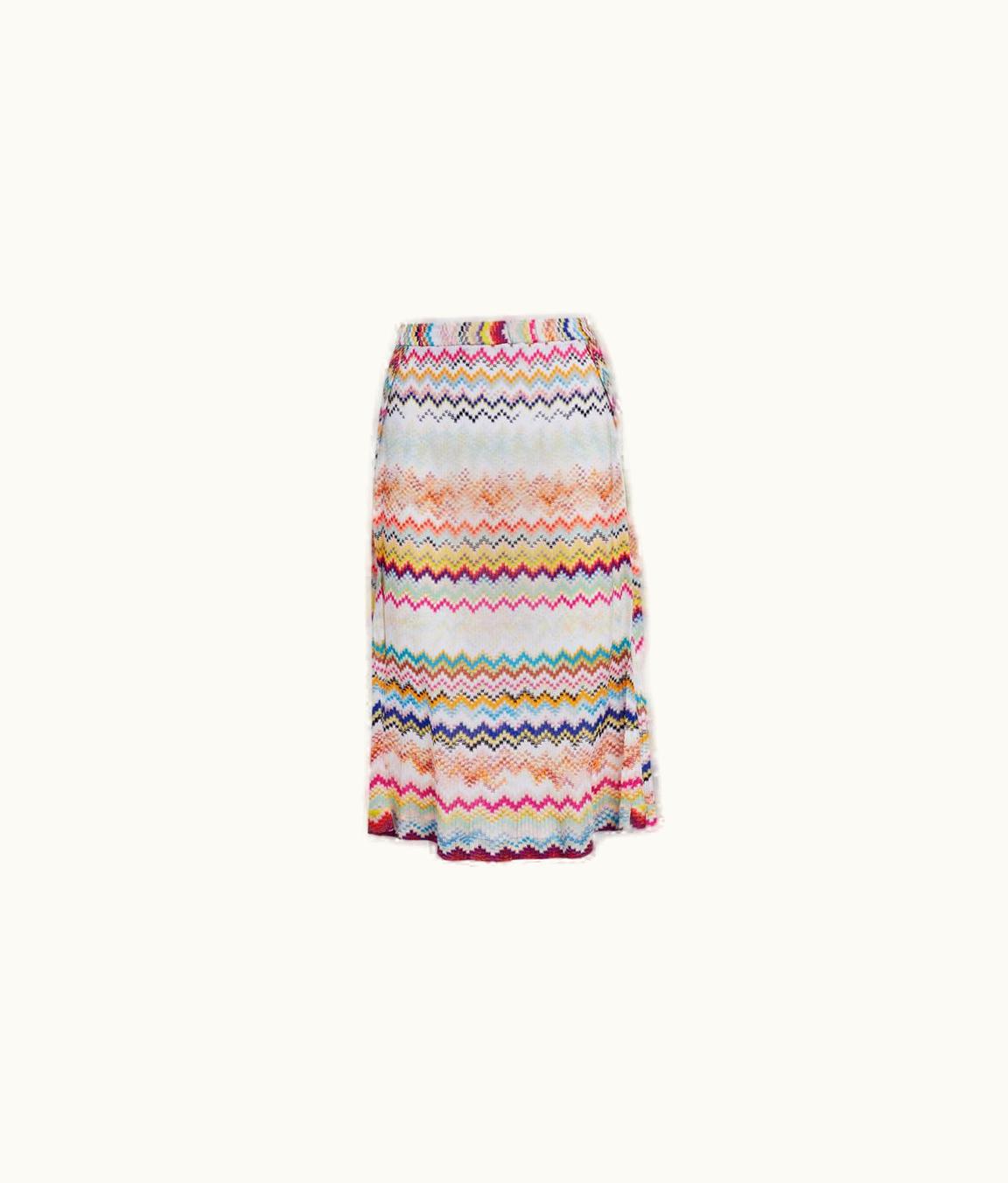 Missoni Missoni 3D-Effect Viscose Longuette Skirt With Waist Sash