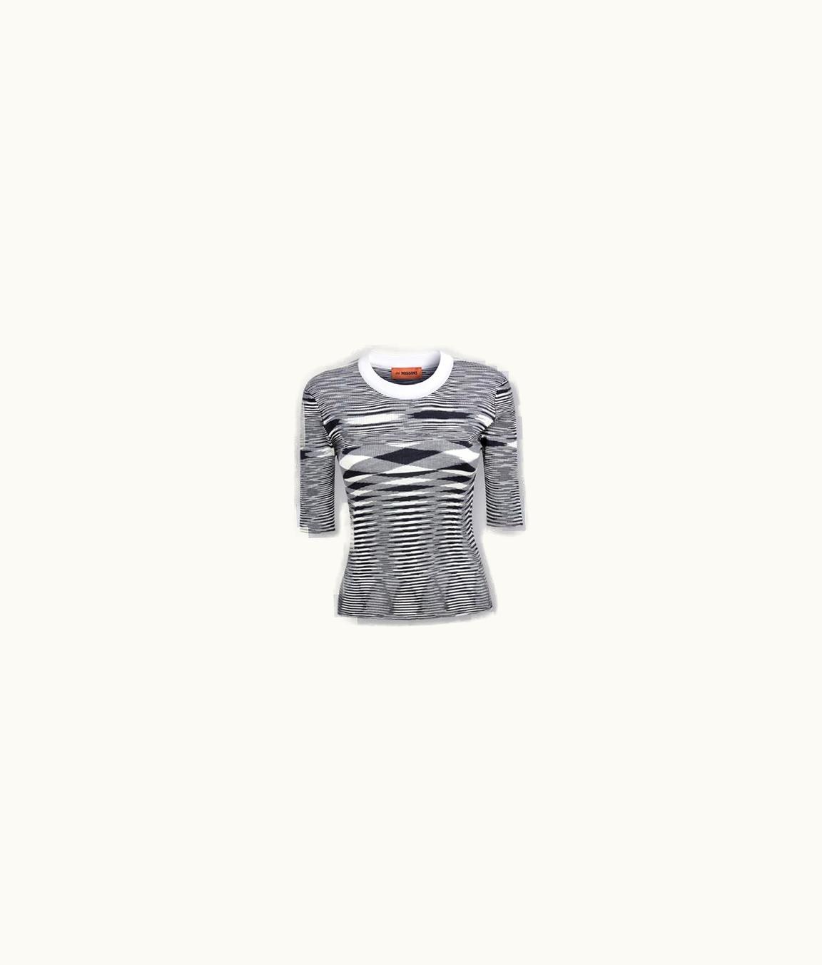 Missoni Missoni Short-Sleeved Crew-Neck Sweater In Slub Silk