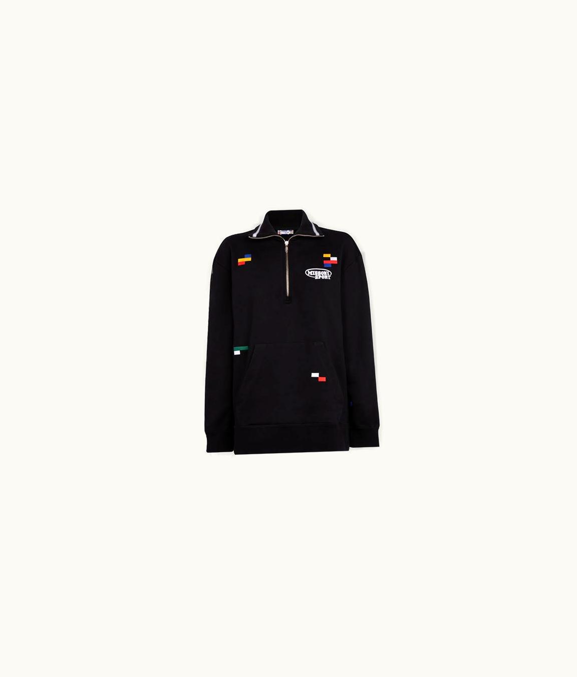 Missoni Missoni Cotton Half-Zip Sweatshirt With Multicoloured Pixel Details UZ0150696