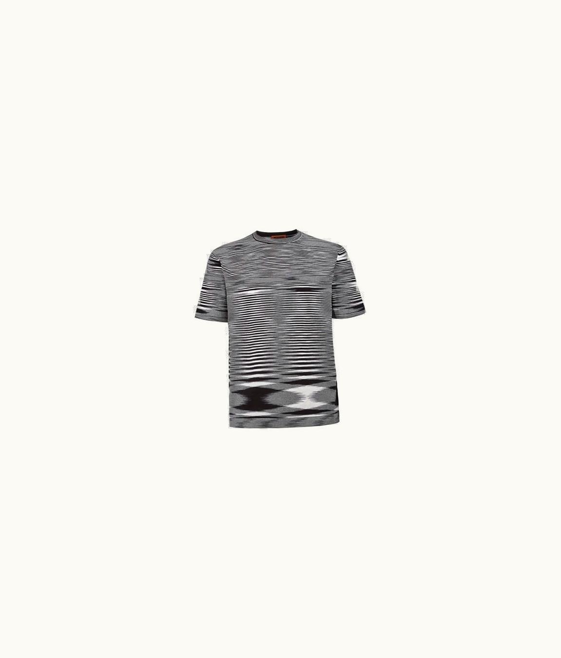Missoni Missoni Crew-Neck T-Shirt With Short Sleeves White And Black