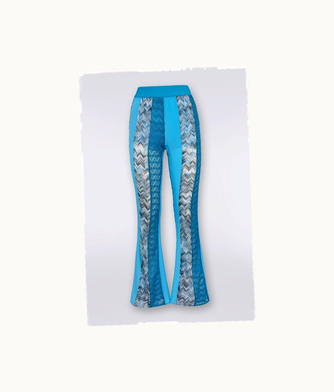 Missoni Missoni Patchwork Flare Trousers With Multiple Techniques And Smooth Silk