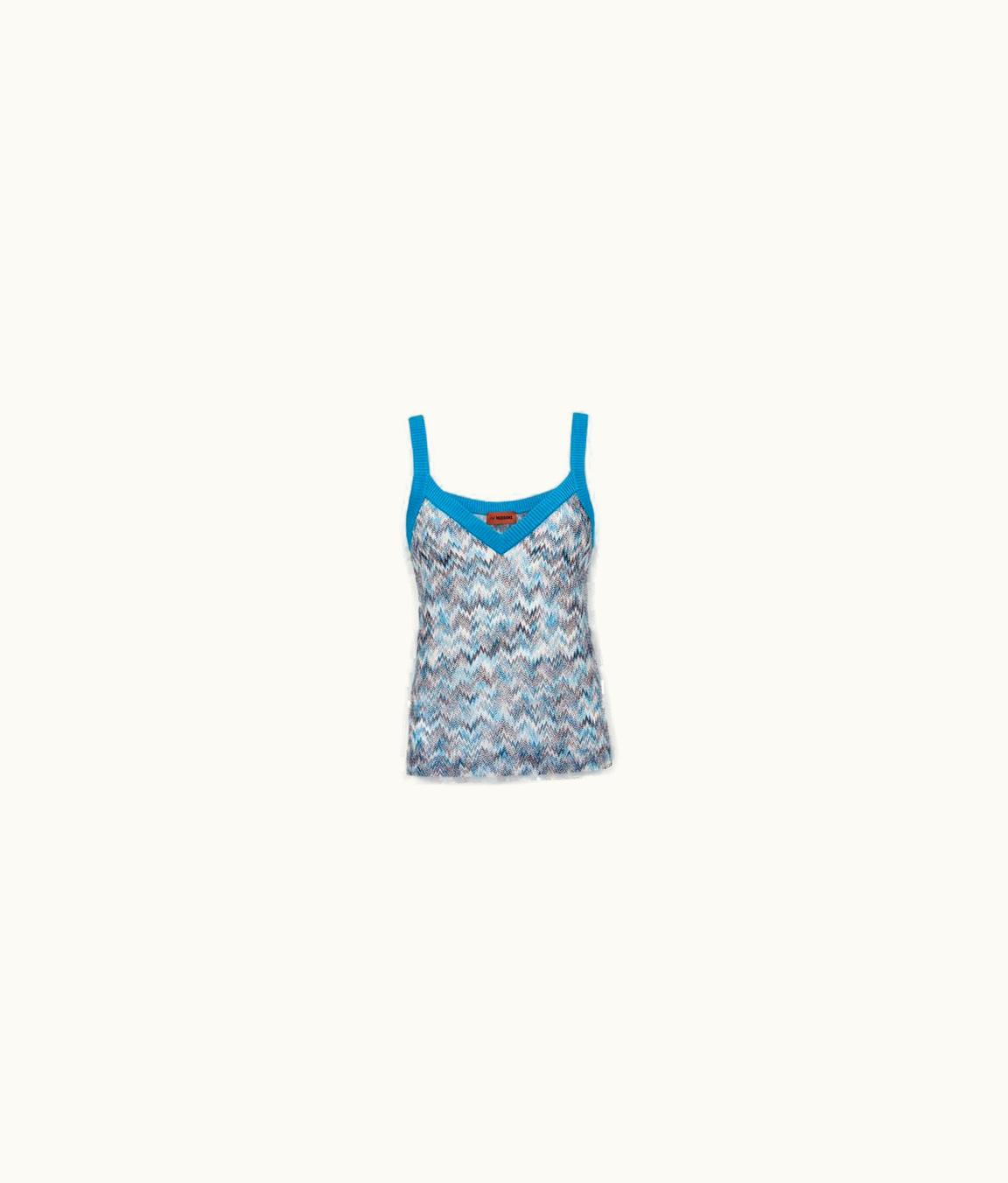 Missoni Missoni Multicoloured Viscose Tank Top With Plain Trim
