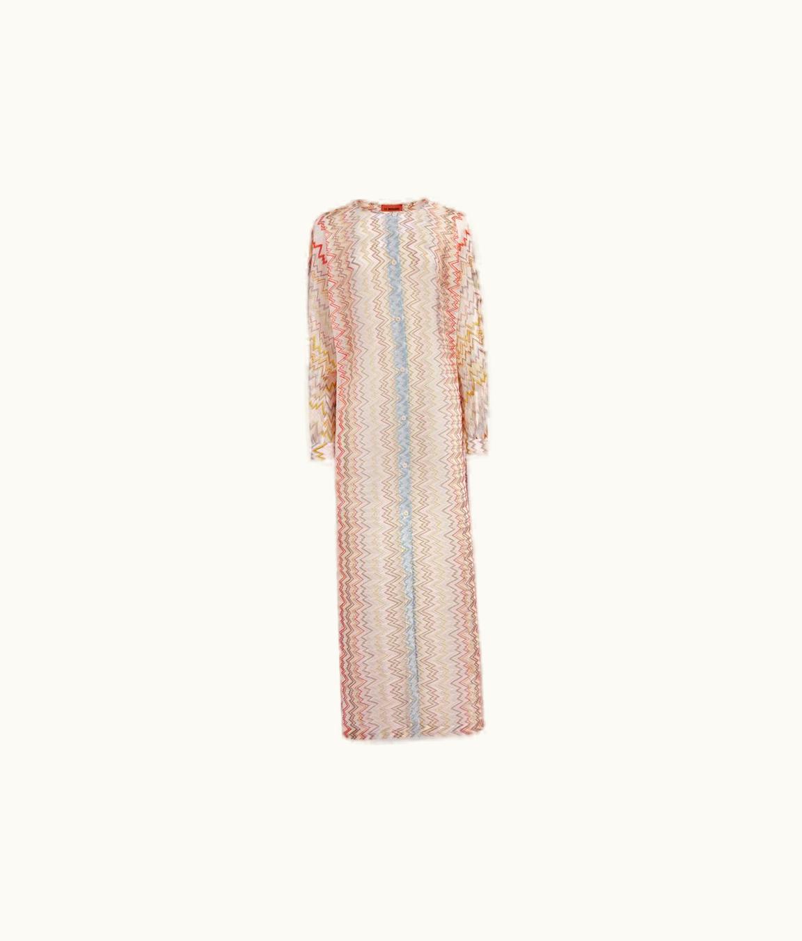 Missoni Missoni Long Striped Kaftan Cover Up With Lamé