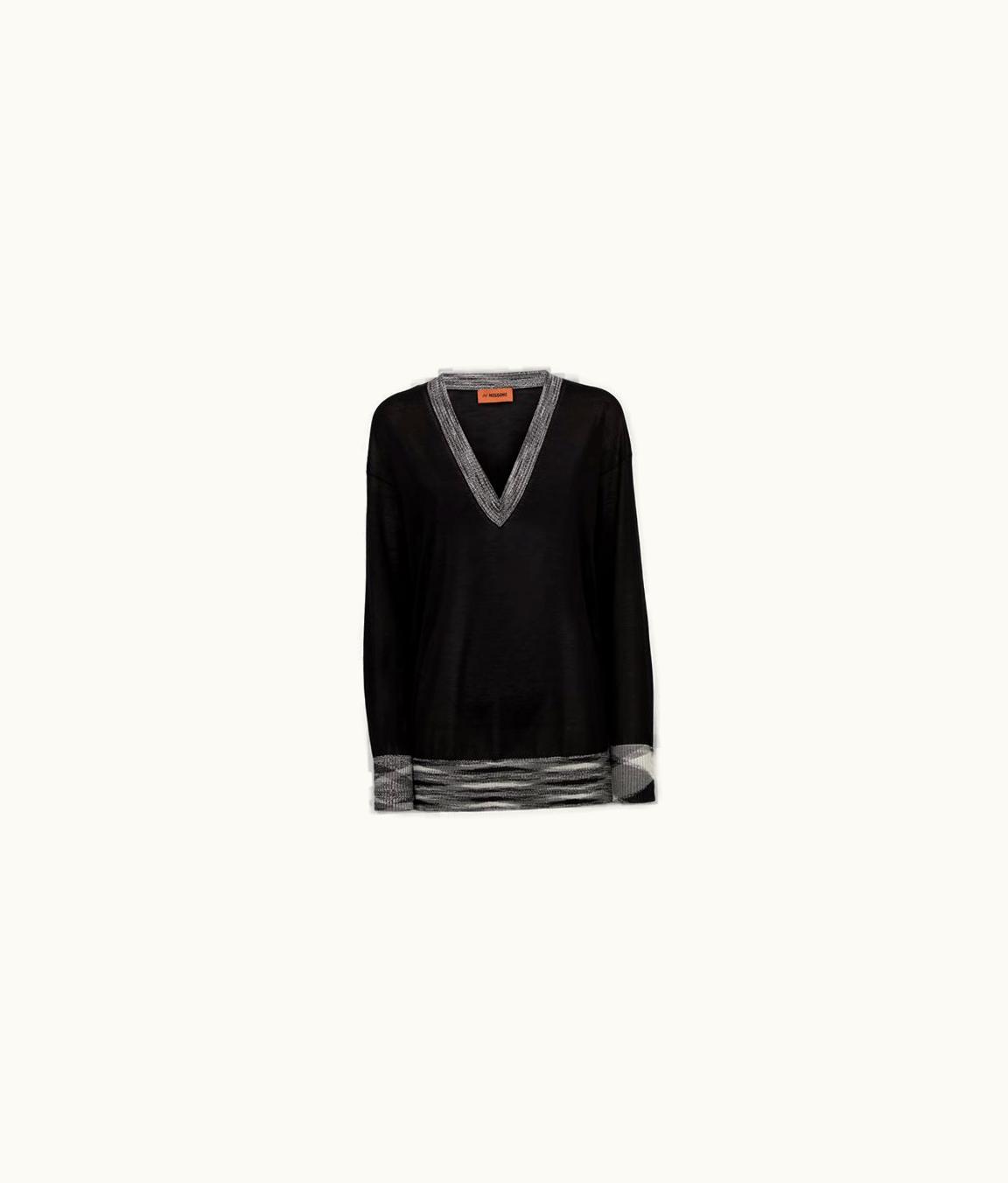 Missoni Missoni Oversized V-Neck Jumper With Slub Trim