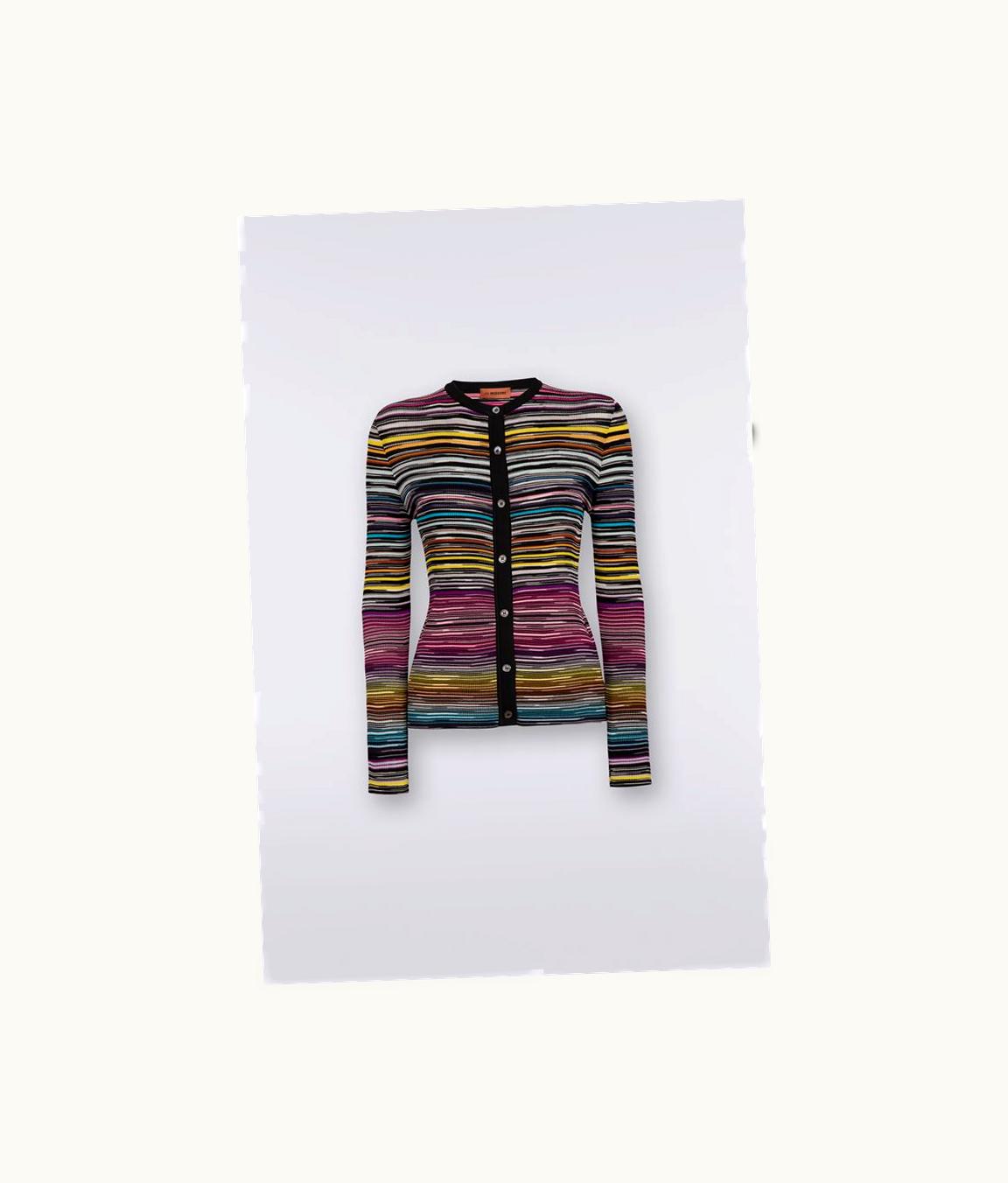 Missoni Missoni Wool And Viscose Blend Cardigan With Contrasting Trim