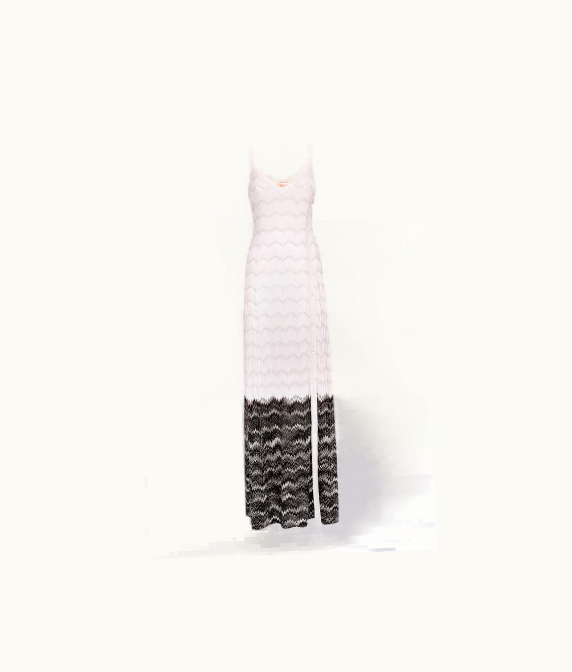 Missoni Missoni Long Dress With Side Button Placket And Lamé Snake Motif