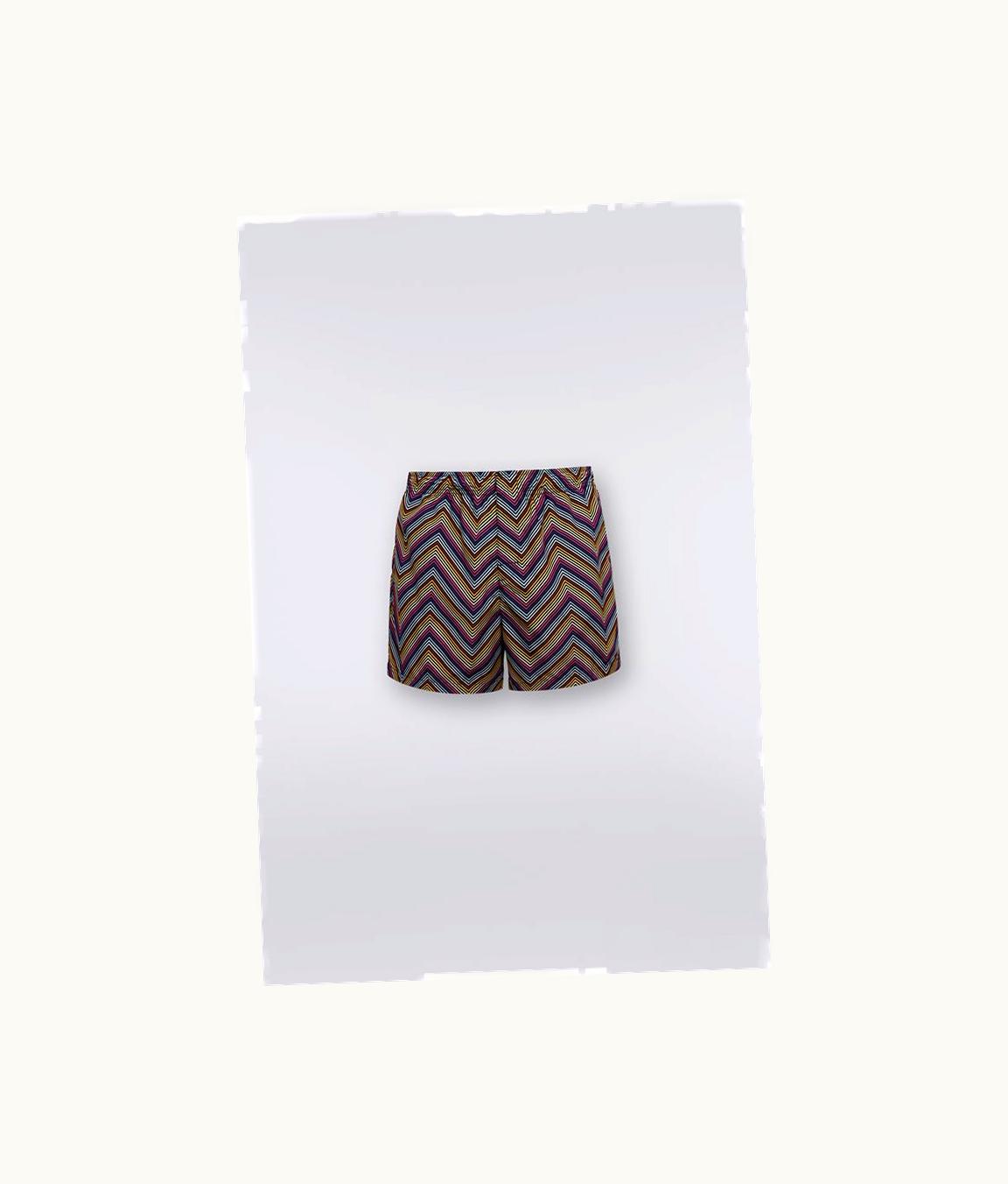 Missoni Missoni Nylon Blend Swimming Trunks With Zigzag Print