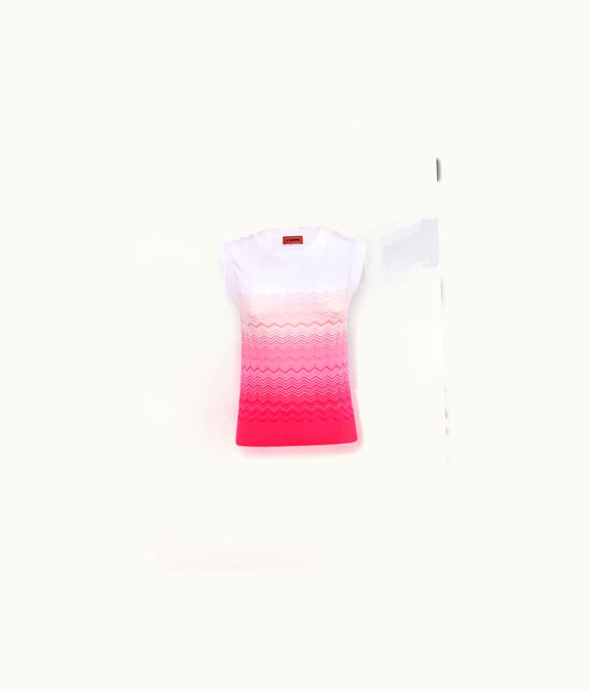 Missoni Missoni Sleeveless Cotton And Viscose DéGradé Zigzag Top