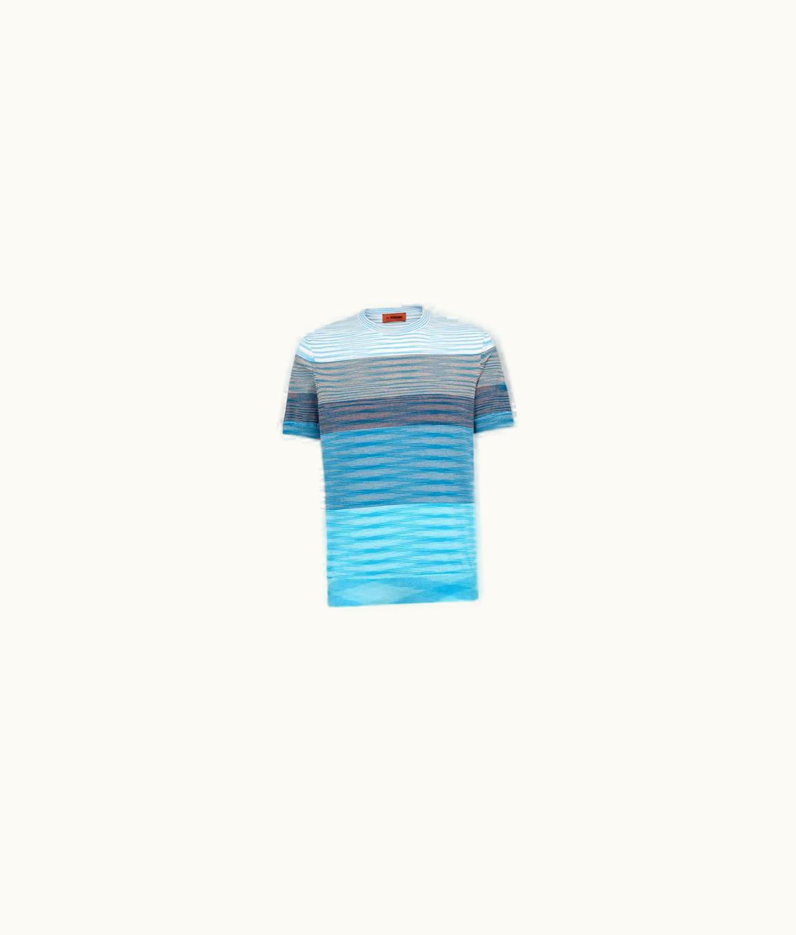 Missoni Missoni Short-Sleeved Crew-Neck T-Shirt In Cotton Knit With DéGradé Stripes