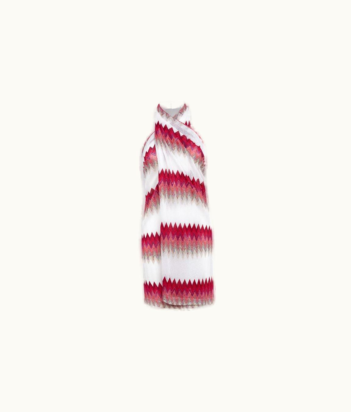 Missoni Missoni Sarong Piece Cover Up Dress With Lamé Zigzag
