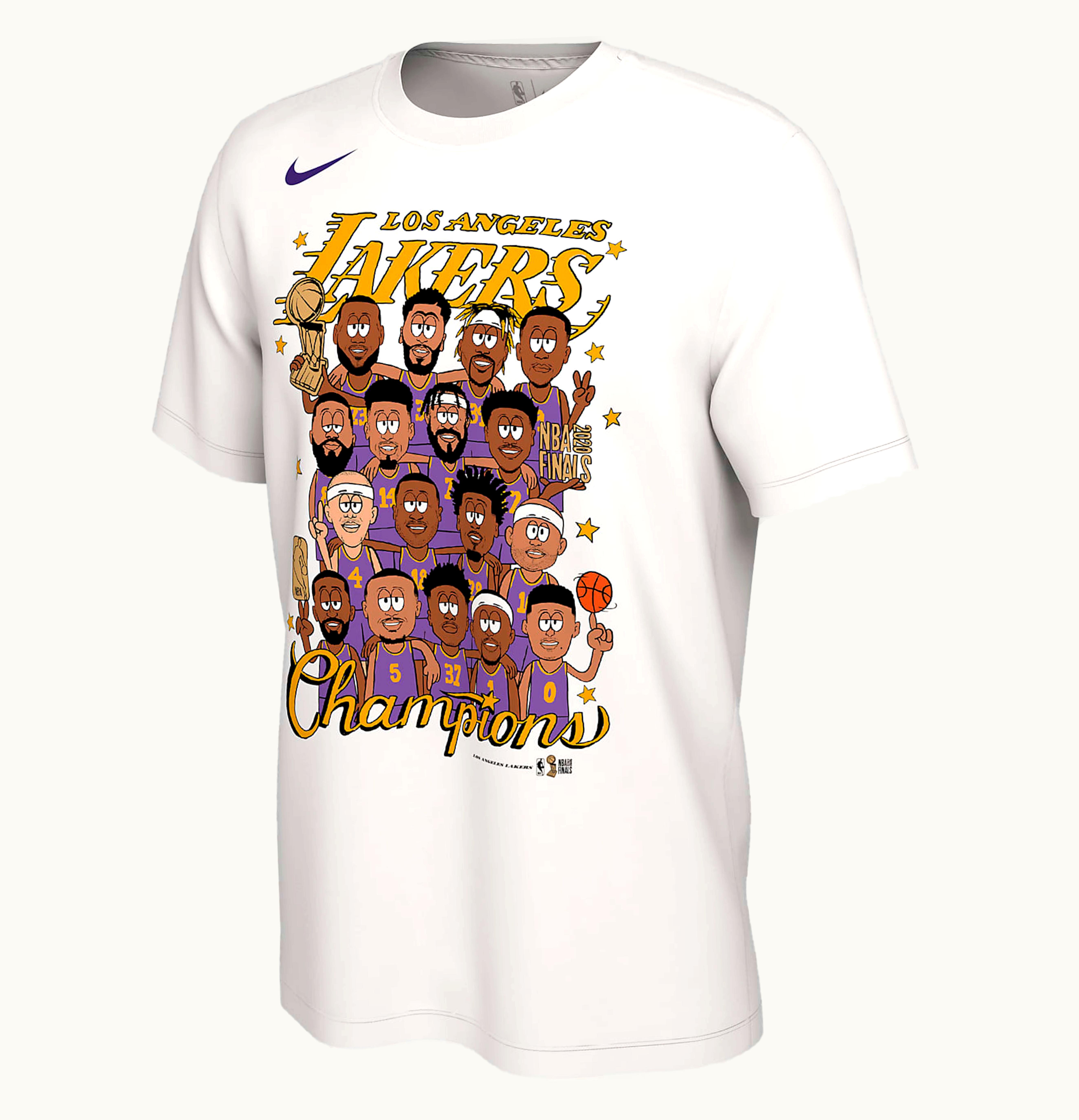 Nike Nike Los Angeles Lakers Champions Club Roster T Shirt White