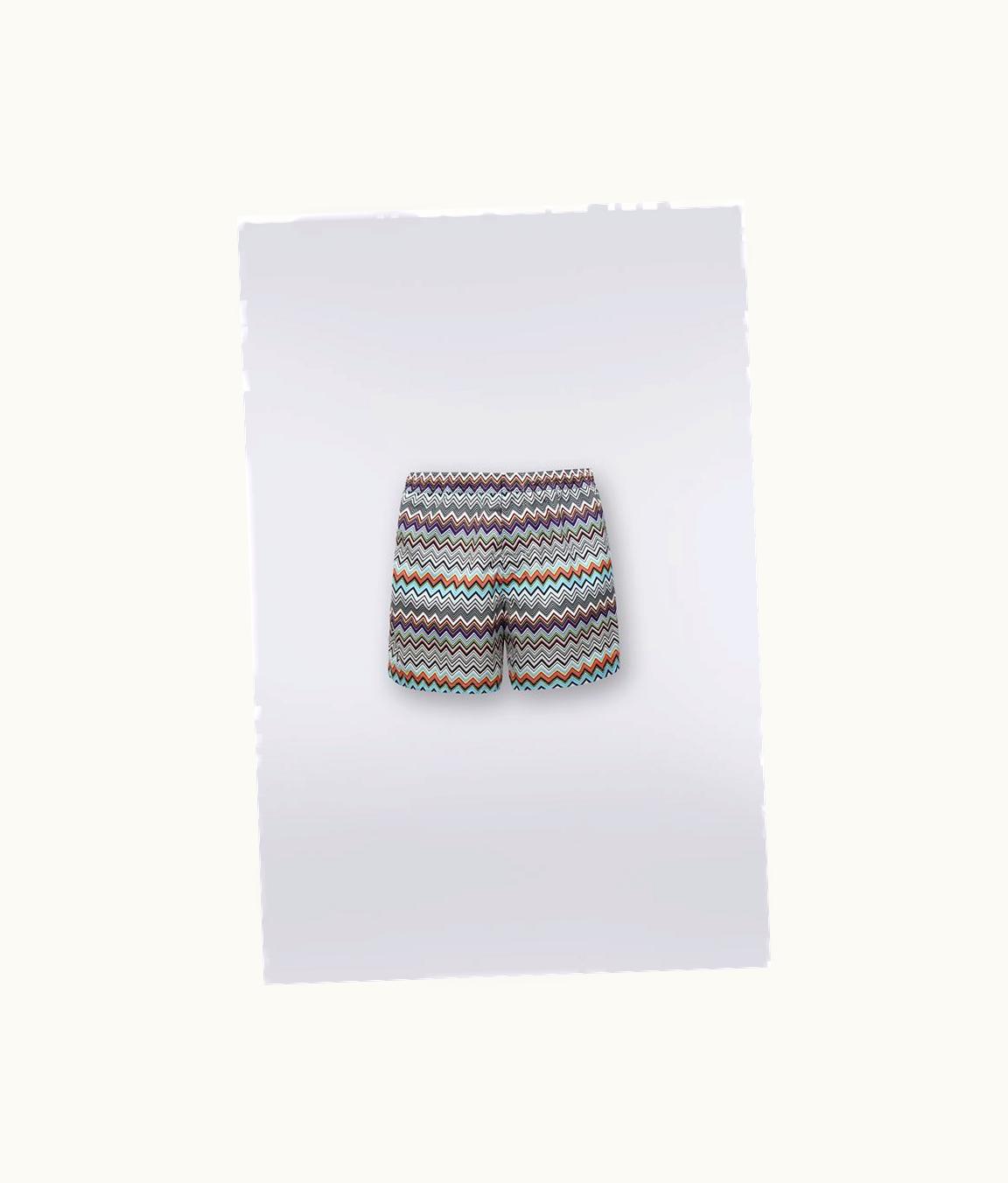 Missoni Missoni Nylon Blend Swimming Trunks With Large Zigzag Print UZ0151800