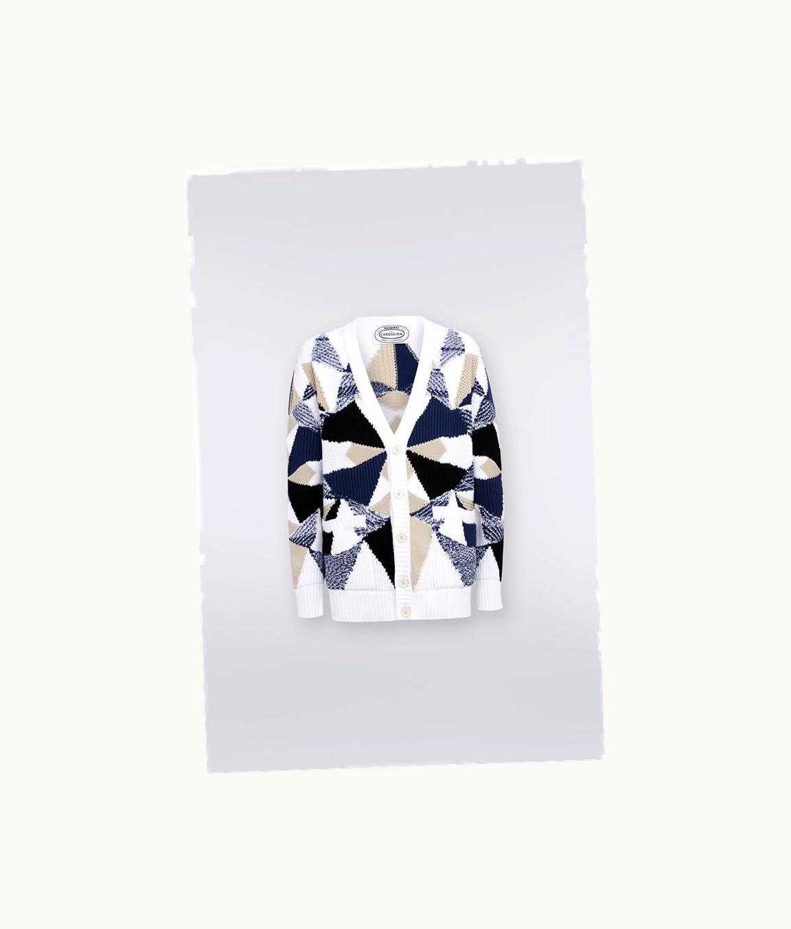 Missoni Missoni Cotton Blend Cardigan With Multi-Point Intarsia Details