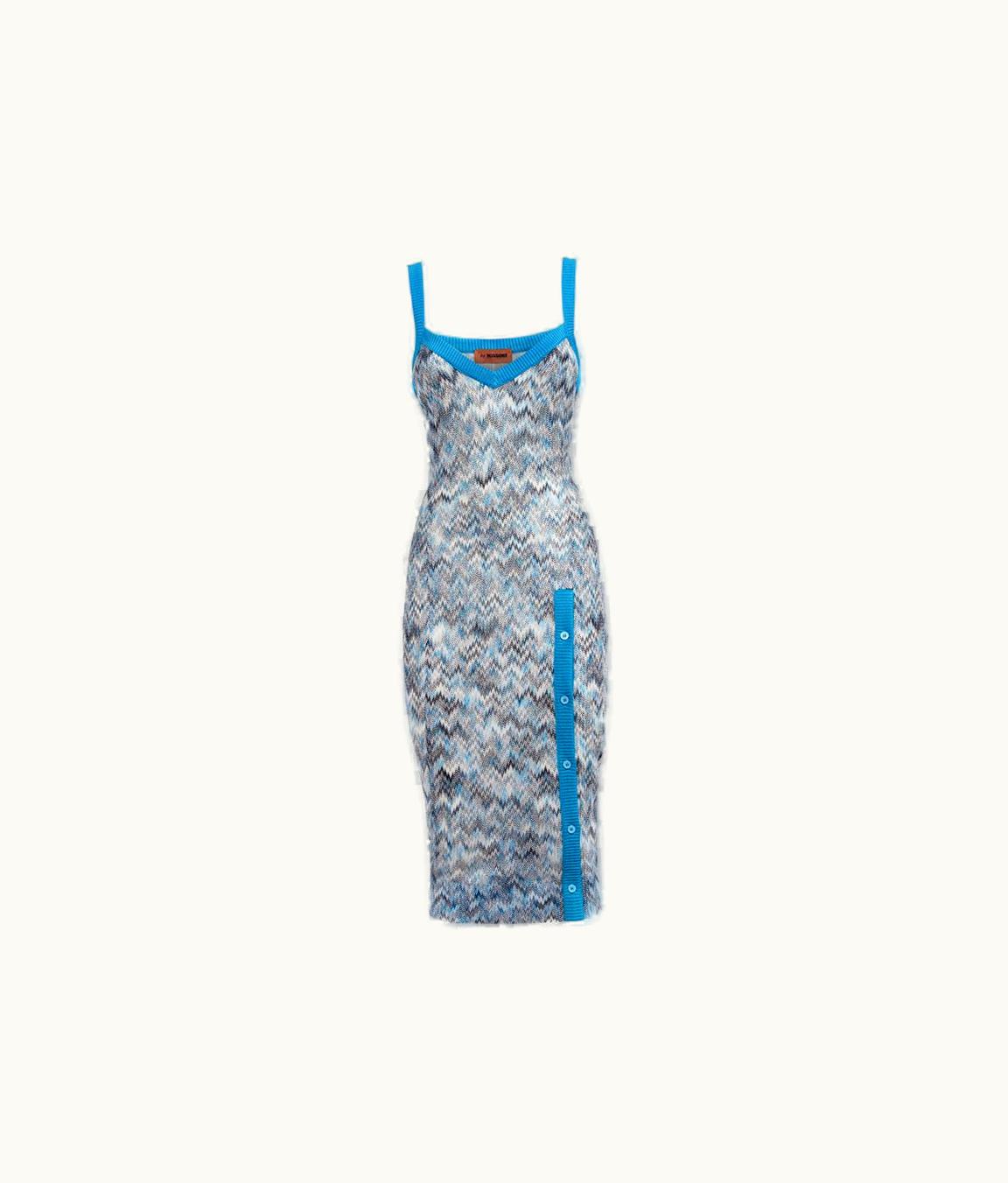 Missoni Missoni Sleeveless Viscose Longuette Dress With Side Button Placket