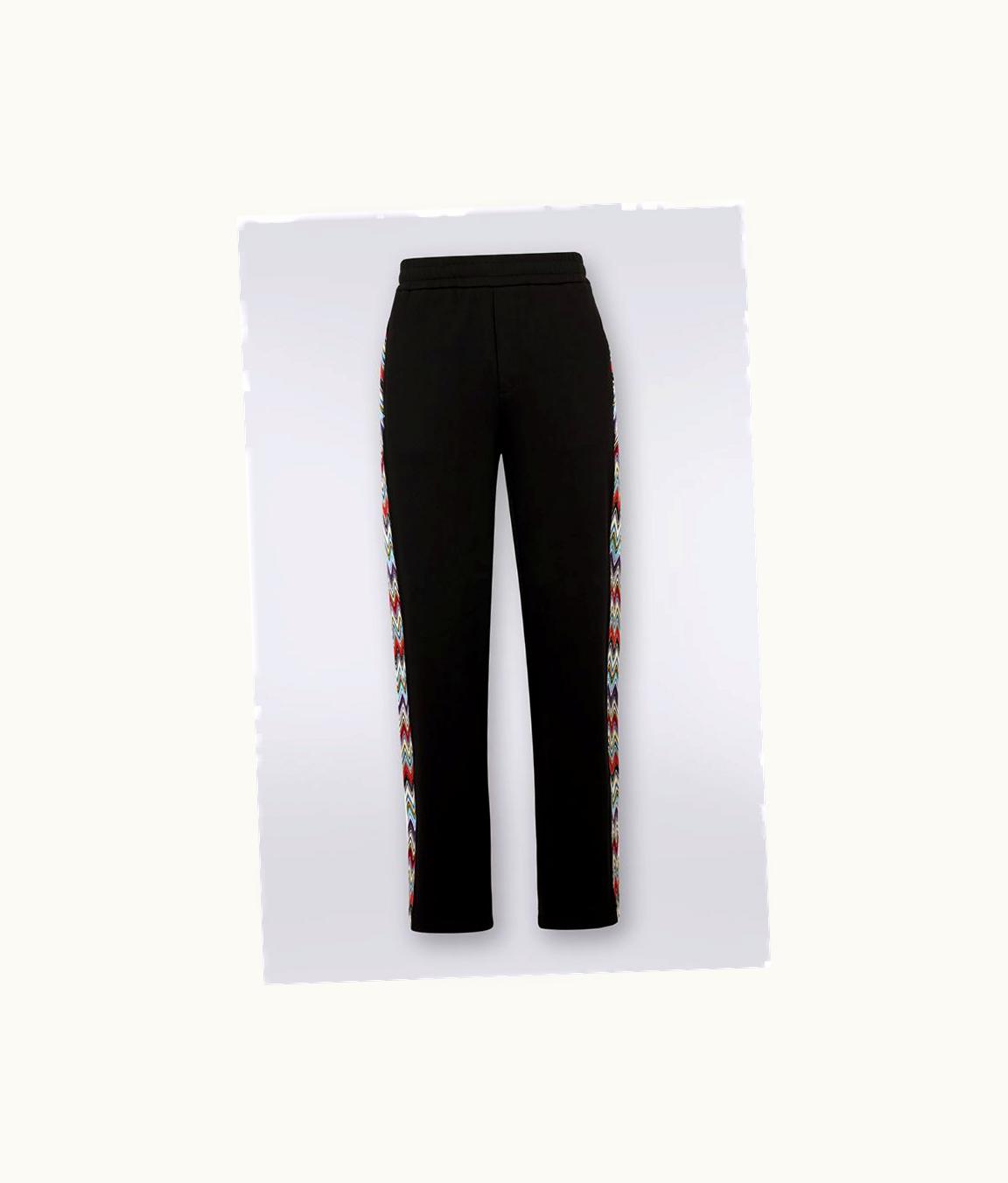 Missoni Missoni Cotton Fleece Sports Trousers With Chevron Insert