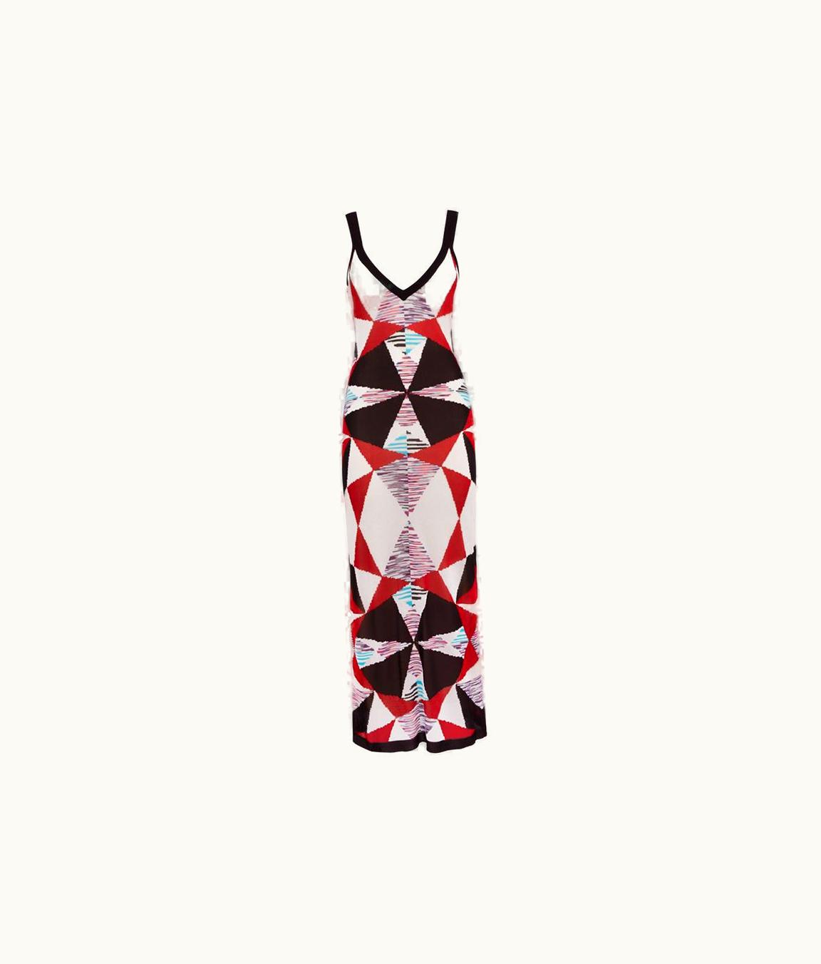 Missoni Missoni Long Sleeveless Dress In Viscose And Cotton With Intarsia