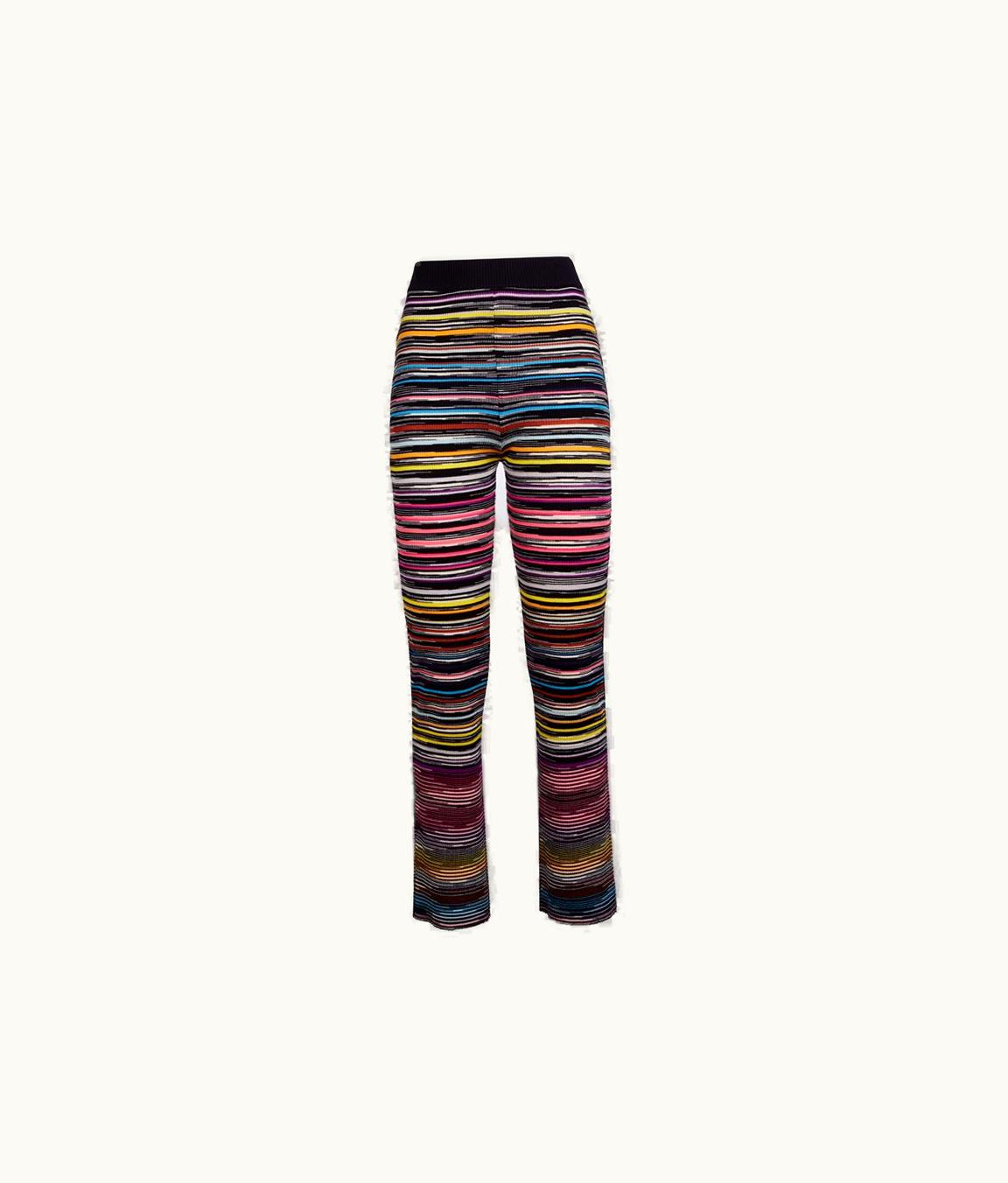 Missoni Missoni Wool And Viscose Blend Knit Trousers With Contrasting Trim
