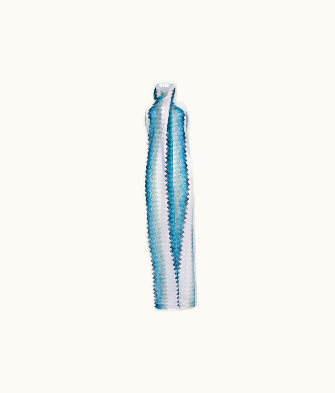 Missoni Missoni Long Sarong Piece Cover Up Dress With Lamé Zigzag