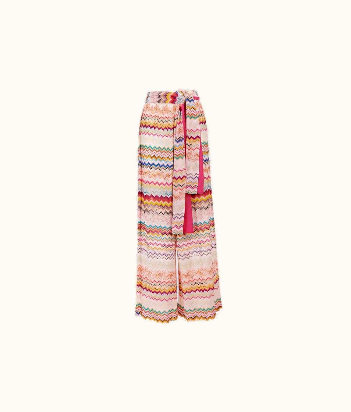 Missoni Missoni 3D Effect Viscose Trousers With Sash Waistband