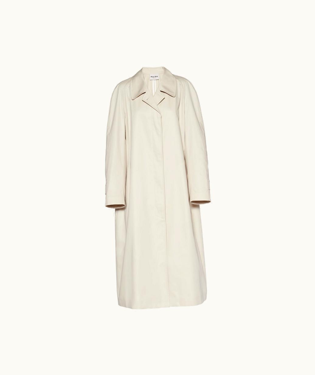 Miu Miu Miu Miu Single-Breasted Gabardine Coat