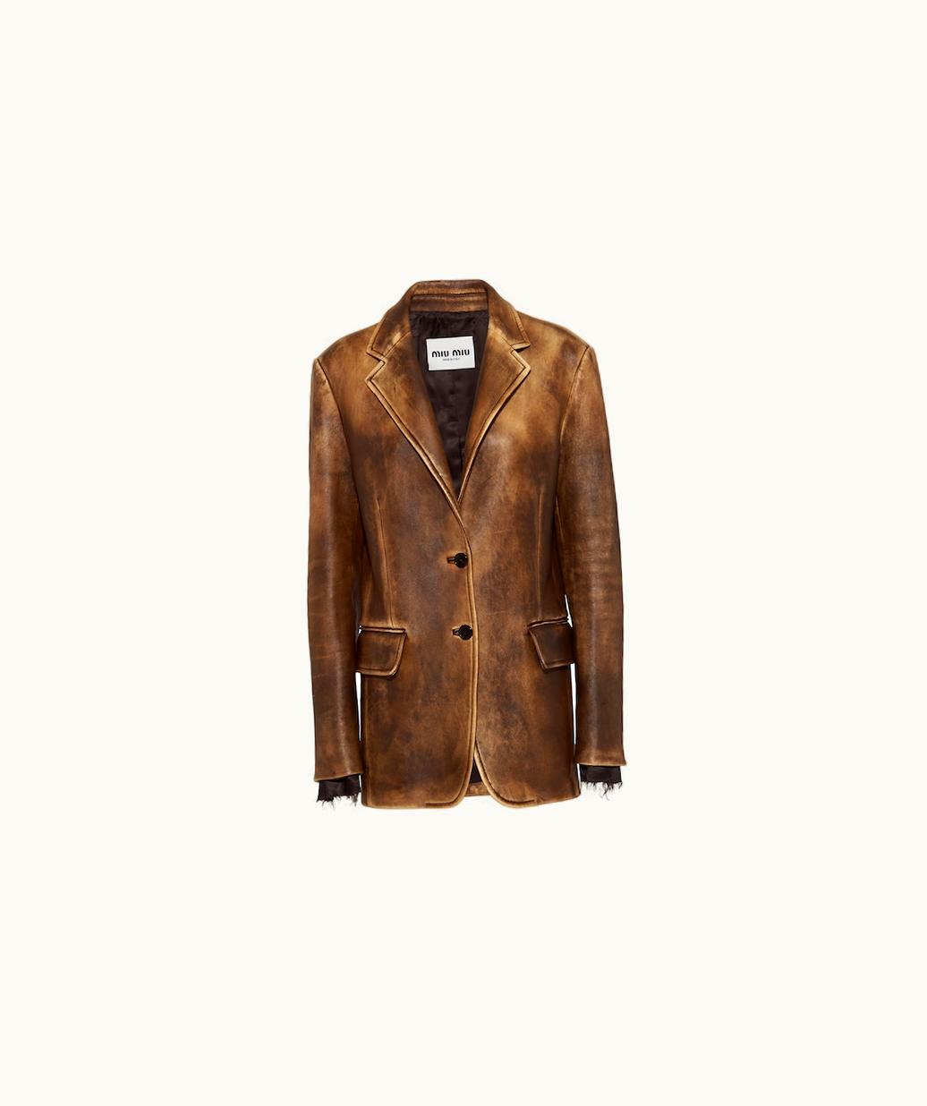 Miu Miu Miu Miu Nappa Leather Jacket UZ0152407