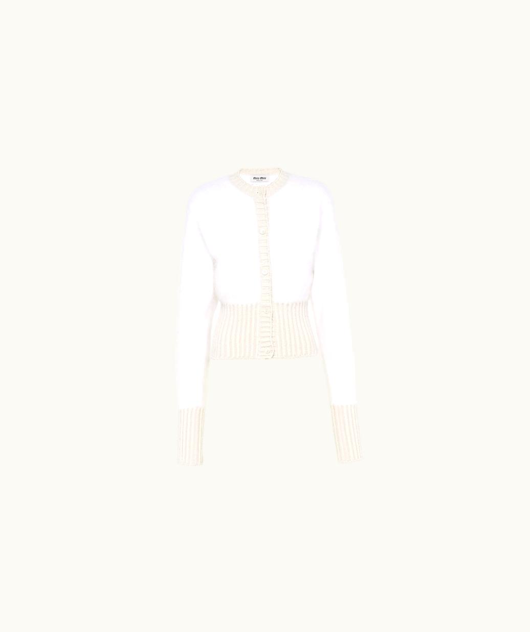 Miu Miu Miu Miu Angora And Silk Cardigan