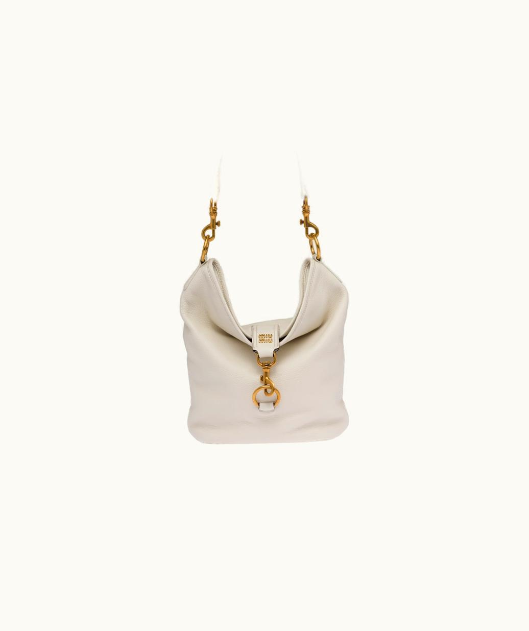 Miu Miu Miu Miu Leather Shoulder Bag With Snap Hook UZ0152432