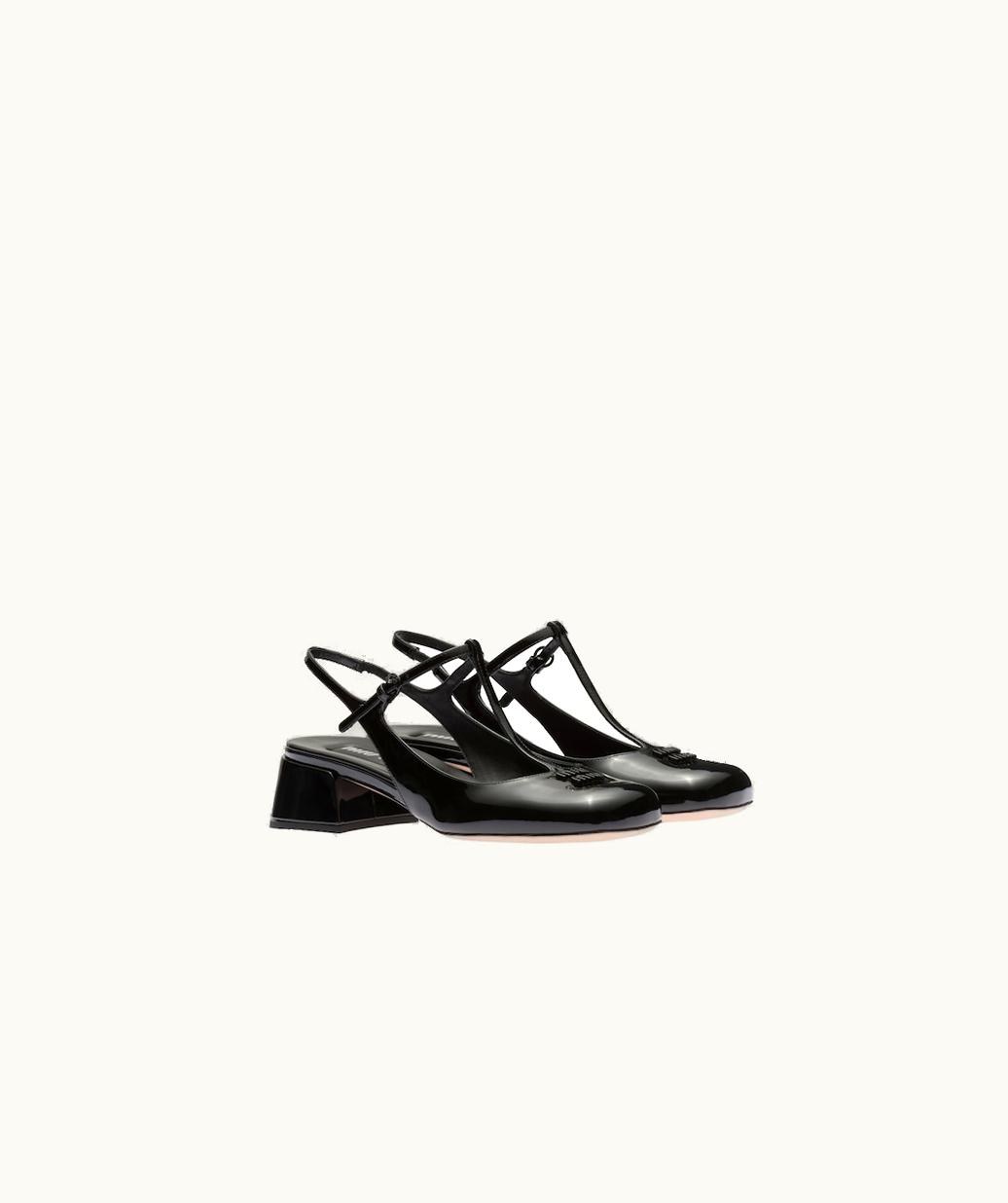 Miu Miu Miu Miu Patent Leather Slingback Pumps UZ0152444