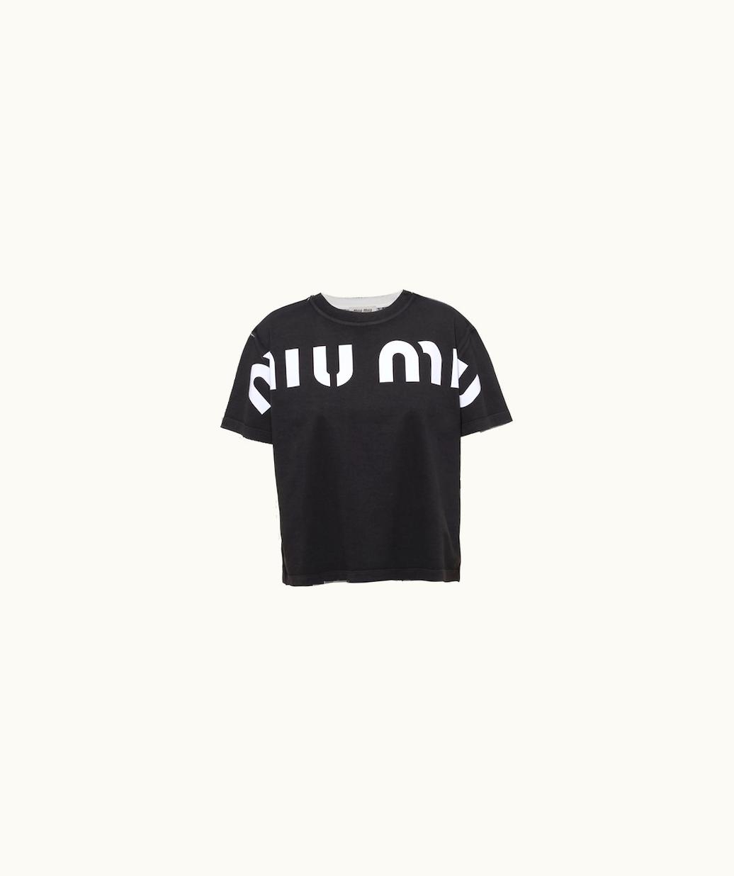 Miu Miu Miu Miu Printed Cotton T-Shirt UZ0152446