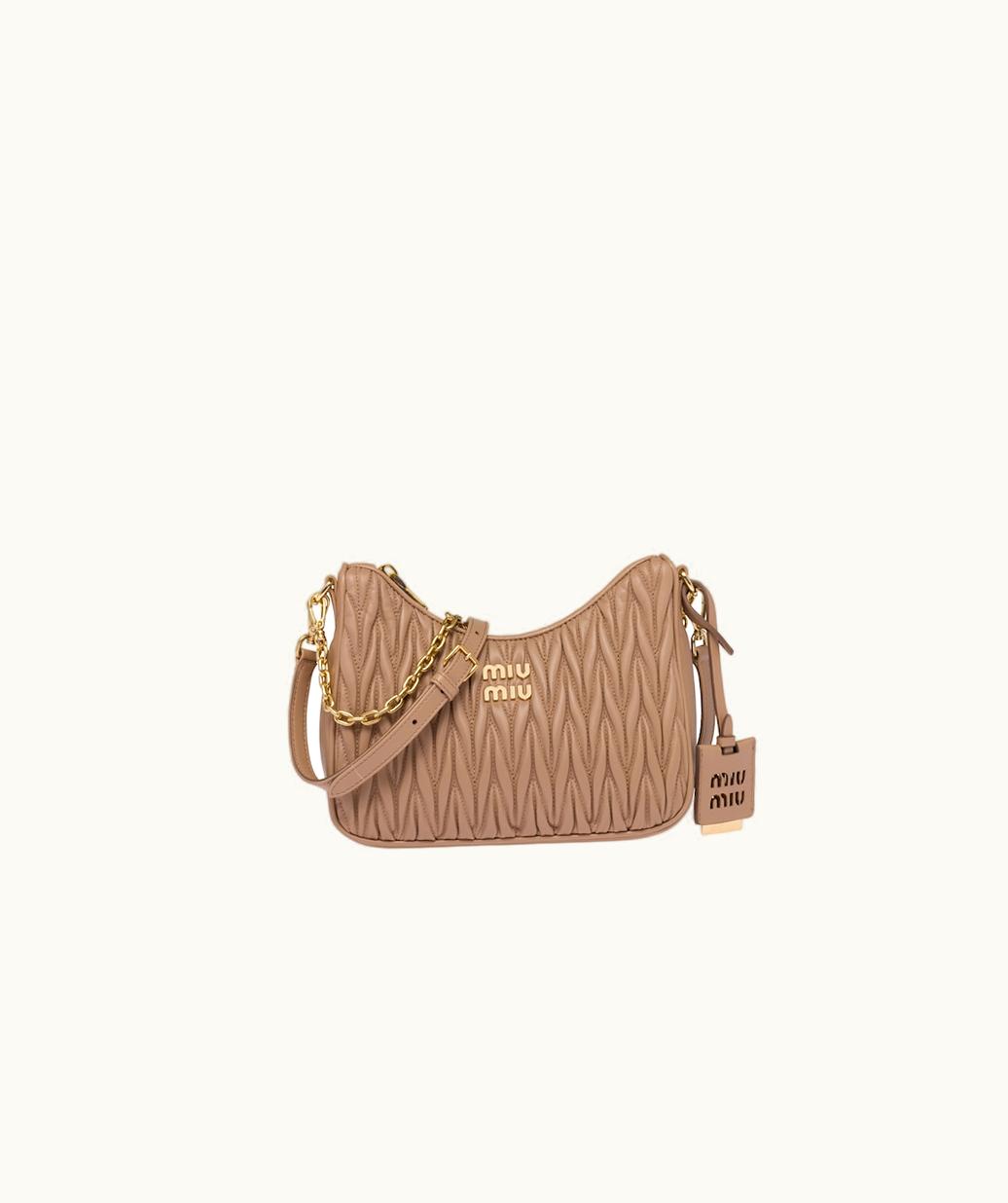Miu Miu Miu Miu Matelassé Nappa Leather Shoulder Bag UZ0152460