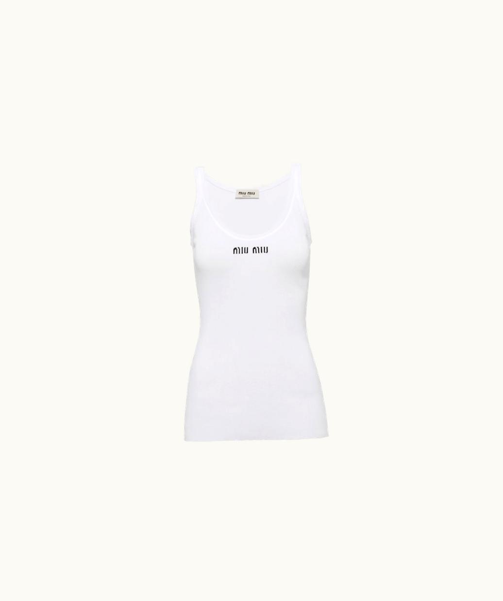 Miu Miu Miu Miu Cotton Knit Tank Top
