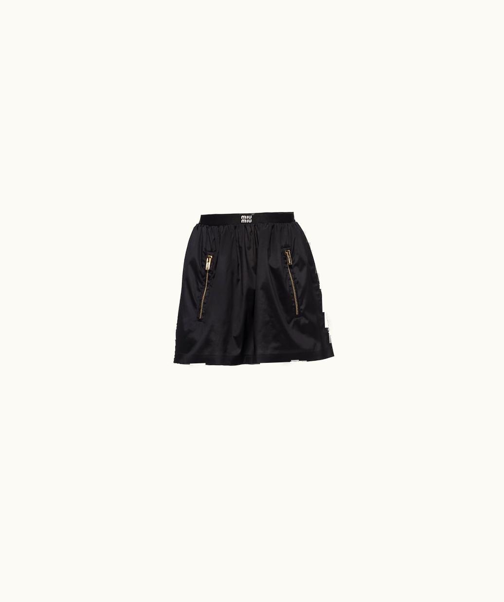 Miu Miu Miu Miu Technical Silk Miniskirt