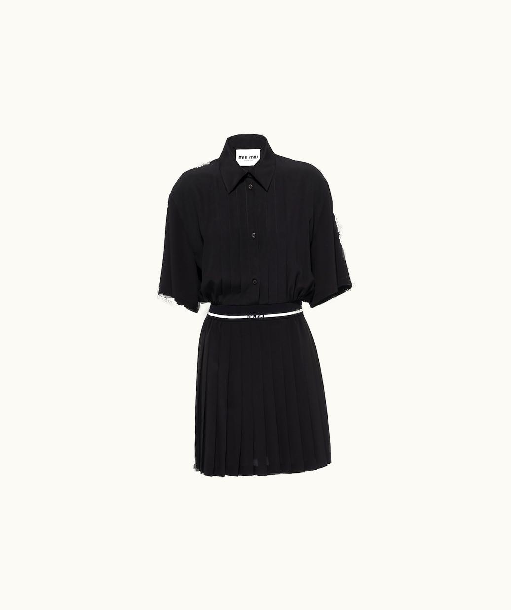 Miu Miu Miu Miu Crepe De Chine Mini-Dress UZ0152498