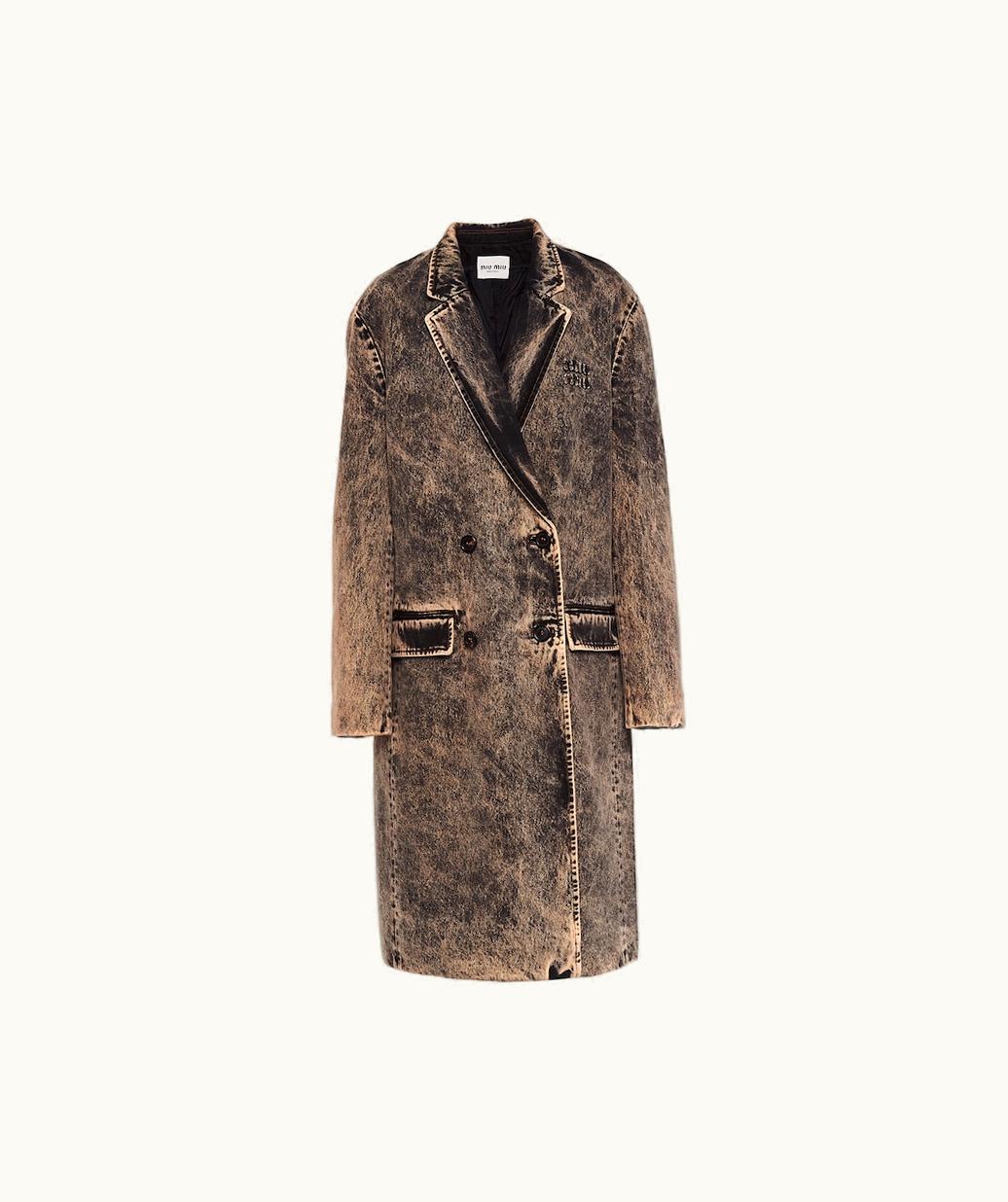 Miu Miu Miu Miu Marbleized Denim Coat UZ0152519