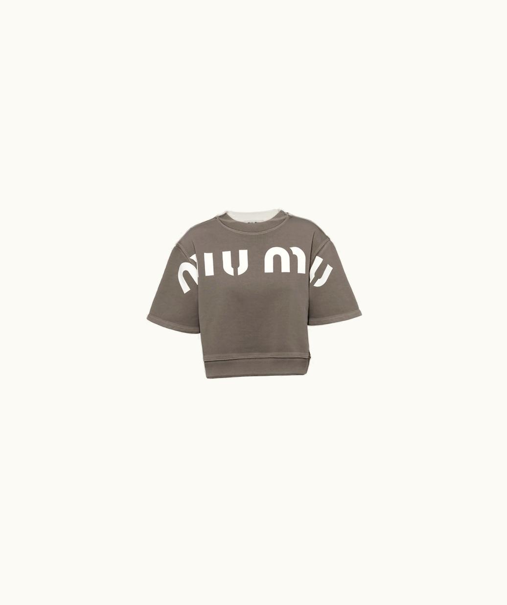 Miu Miu Miu Miu Printed Cotton Sweatshirt UZ0152535