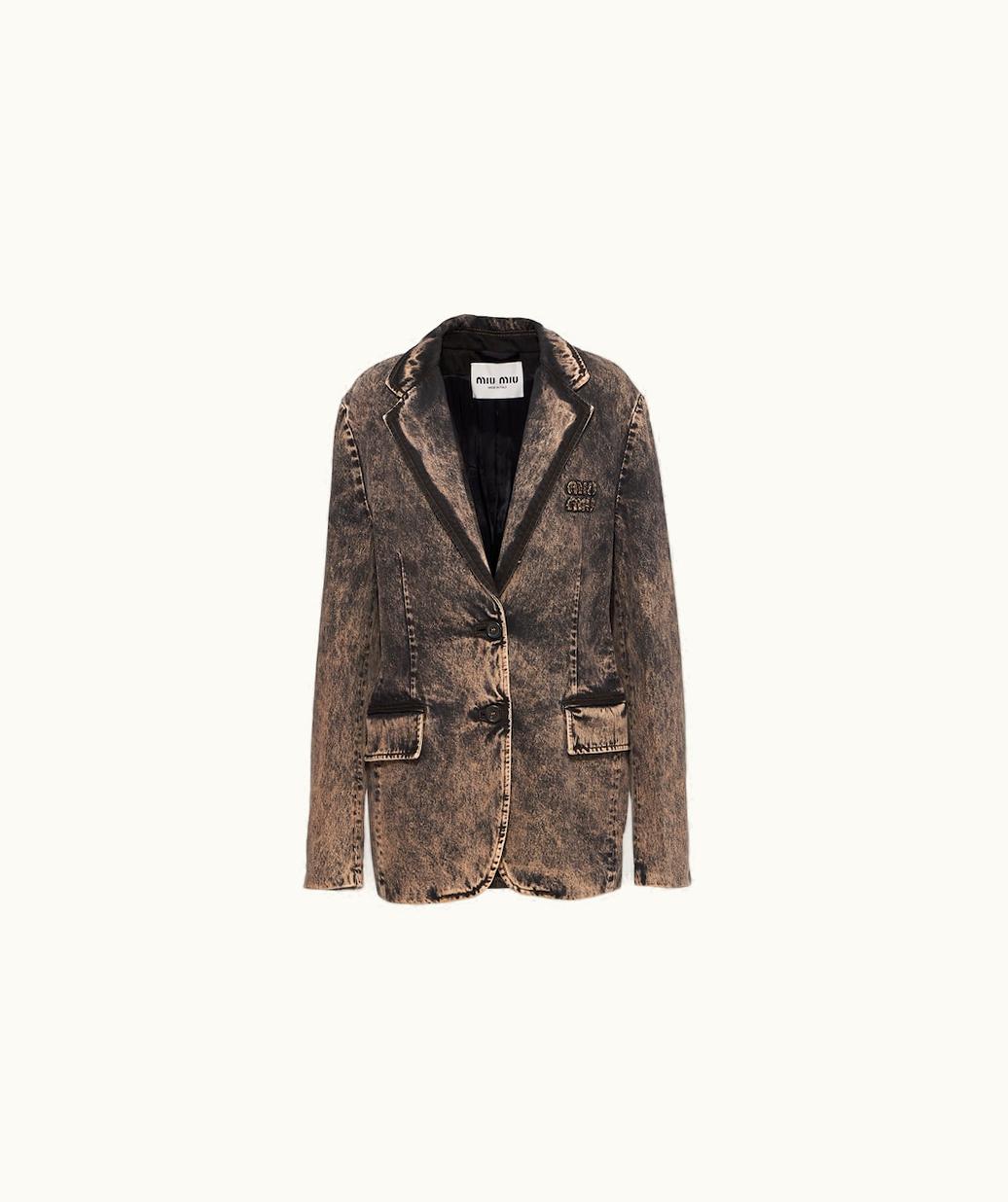 Miu Miu Miu Miu Marbleized Denim Jacket UZ0152537