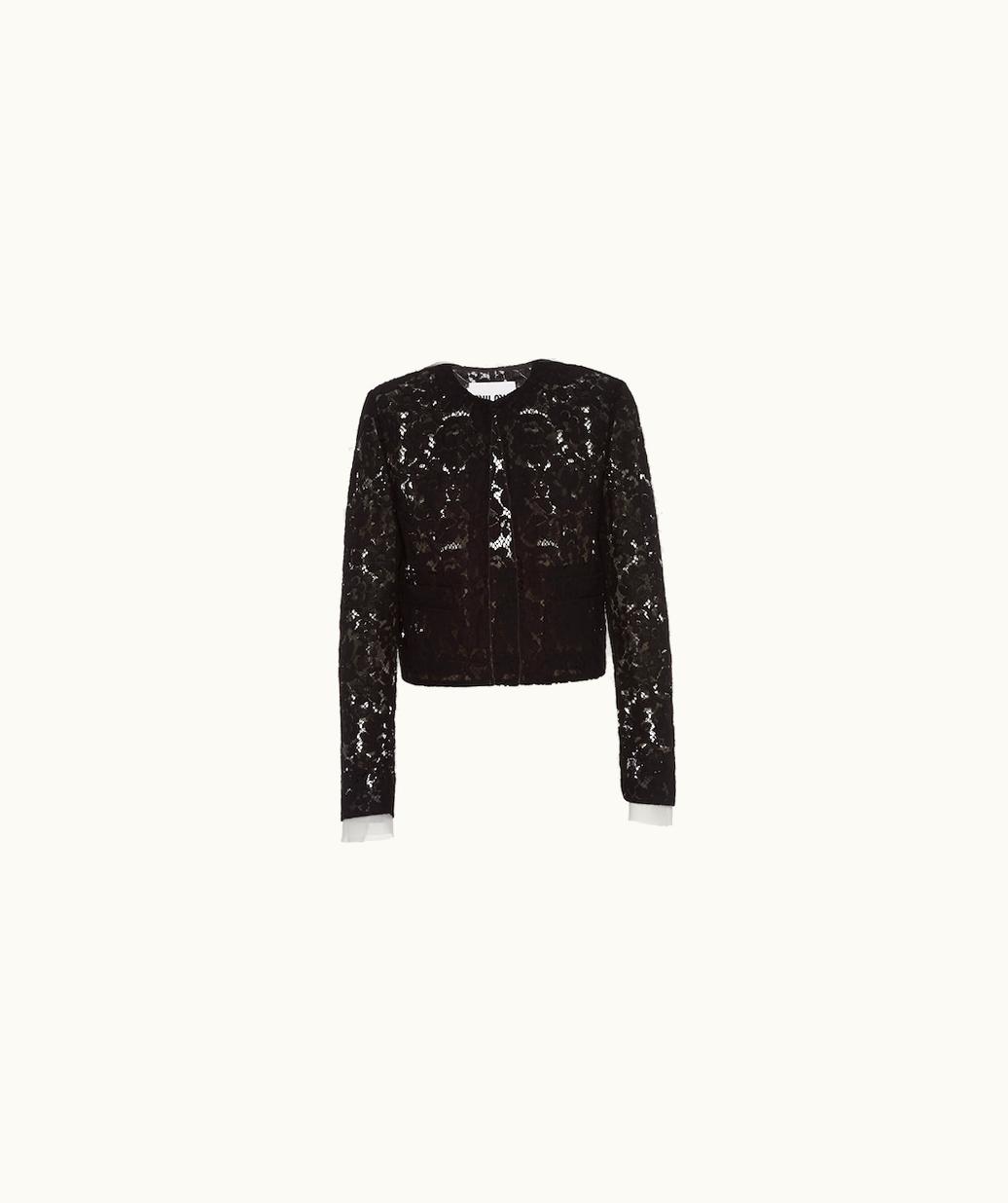 Miu Miu Miu Miu Single-Breasted Lace Jacket