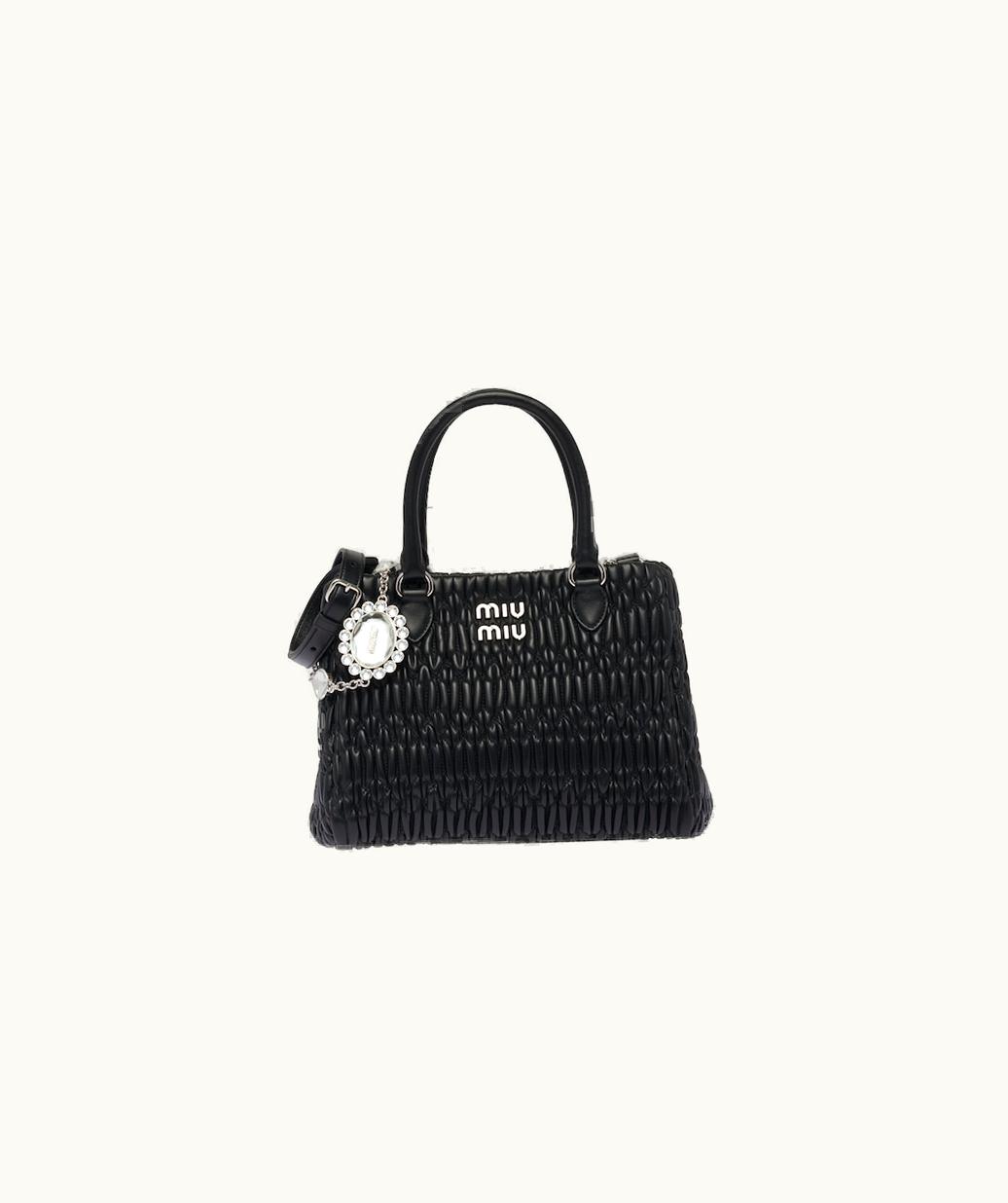 Miu Miu Miu Miu Crystal Nappa Leather And Crystal Handbag UZ0152565