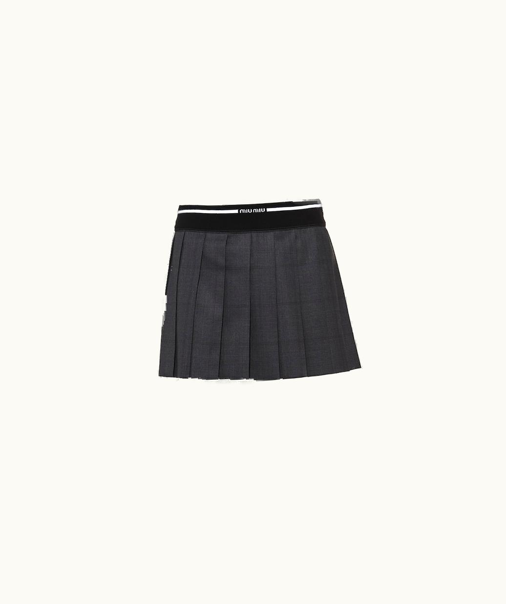 Miu Miu Miu Miu Glen Plaid Mini Skirt