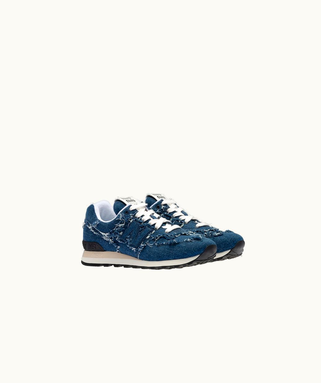 Miu Miu Miu Miu New Balance 574 X Miu Miu Denim Sneakers UZ0152606