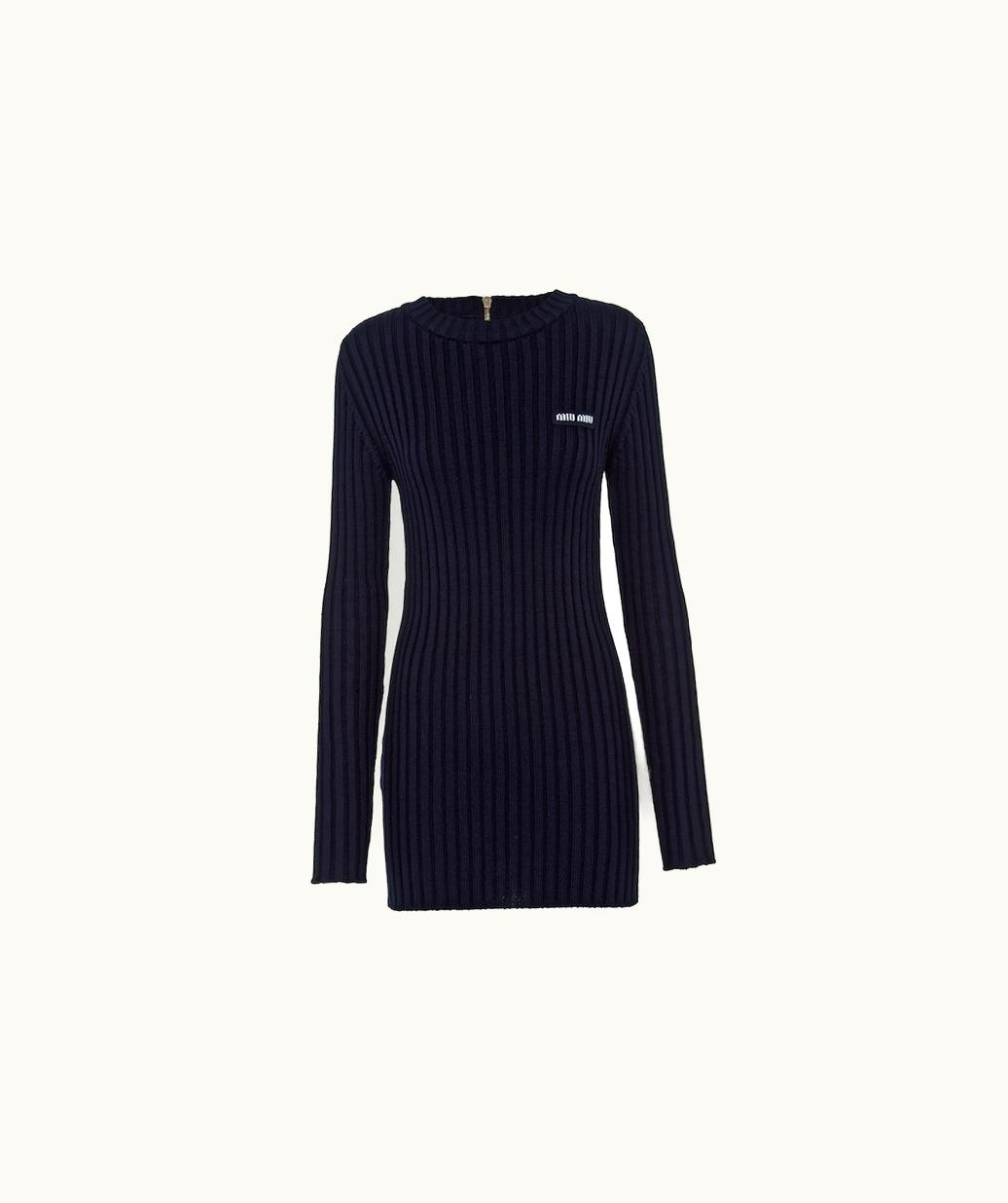 Miu Miu Miu Miu Cotton Knit Mini-Dress UZ0152628