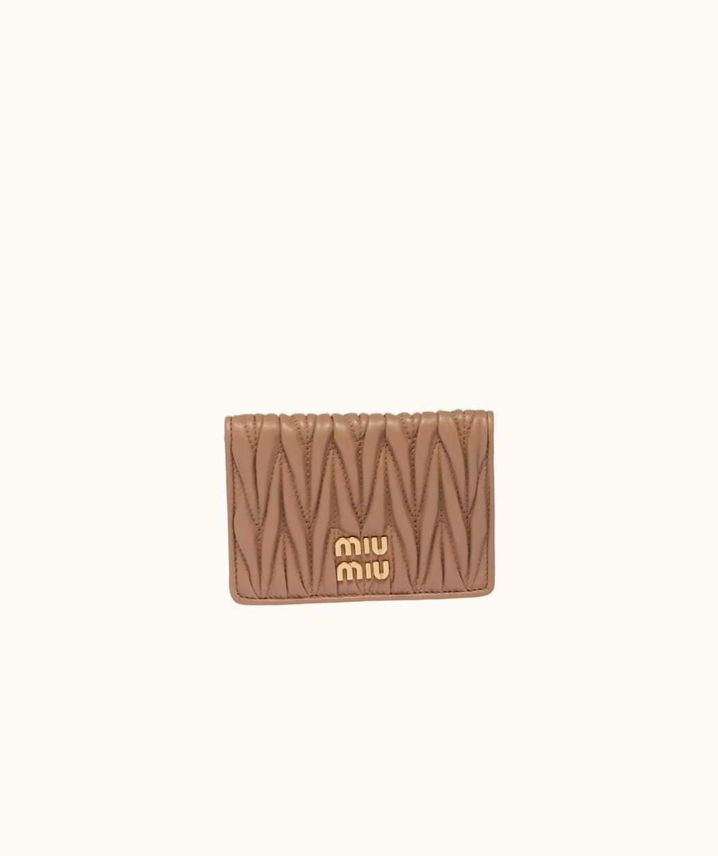 Miu Miu Miu Miu Matelassé Nappa Leather Card Holder UZ0152635